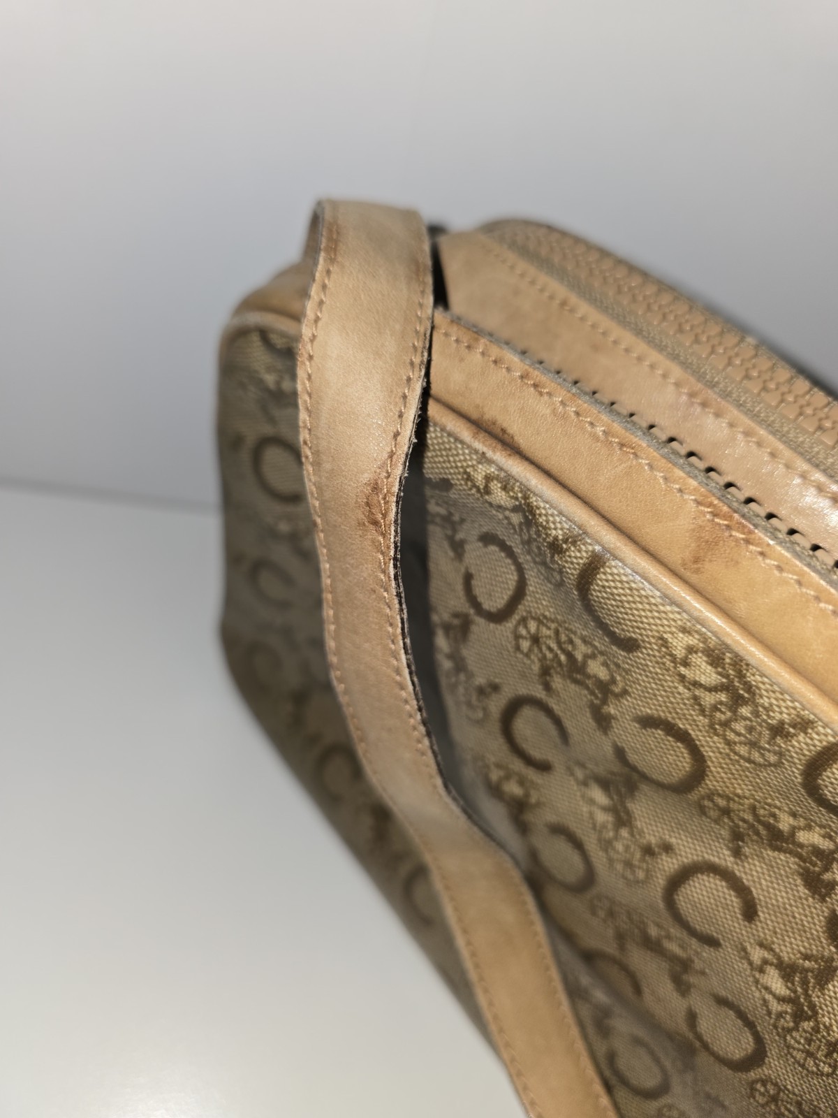 Celine C Macadam Canvas Shoulder Bag