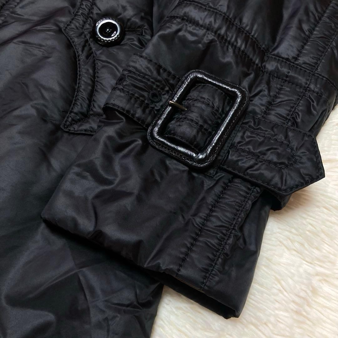 Burberry London lined Nova check nylon padded long trench coat