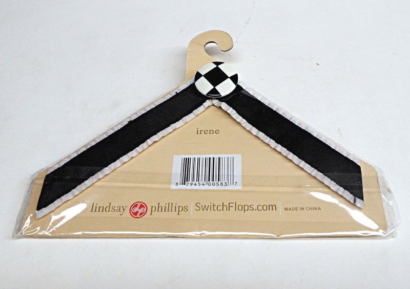 Switch Flops Lindsay Phillips Black Checkerboard Medium Interchangeable Straps