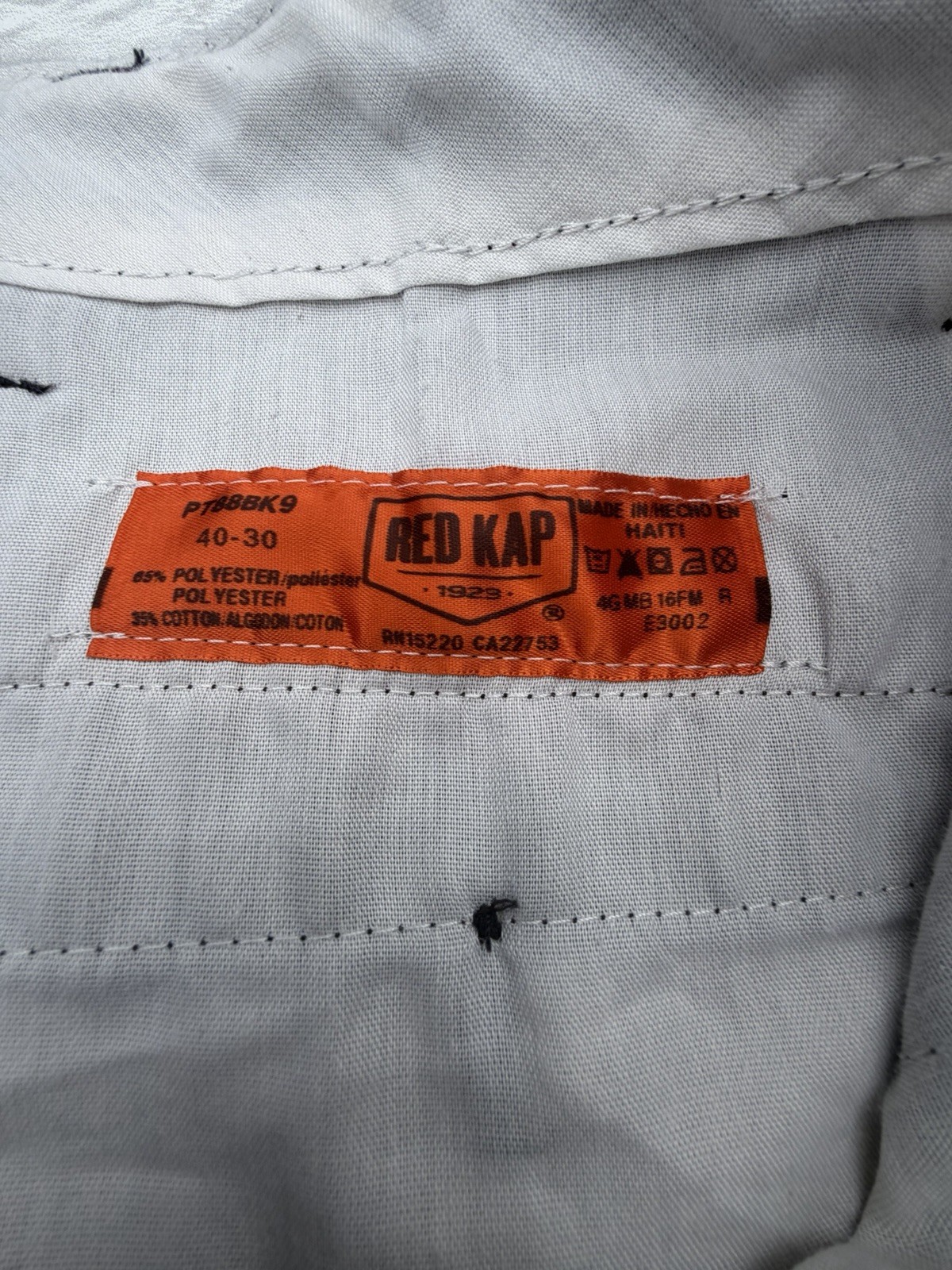 Red Kap Cargo Pocket REDKAP PT88BK9 Work Black Pants 40X30