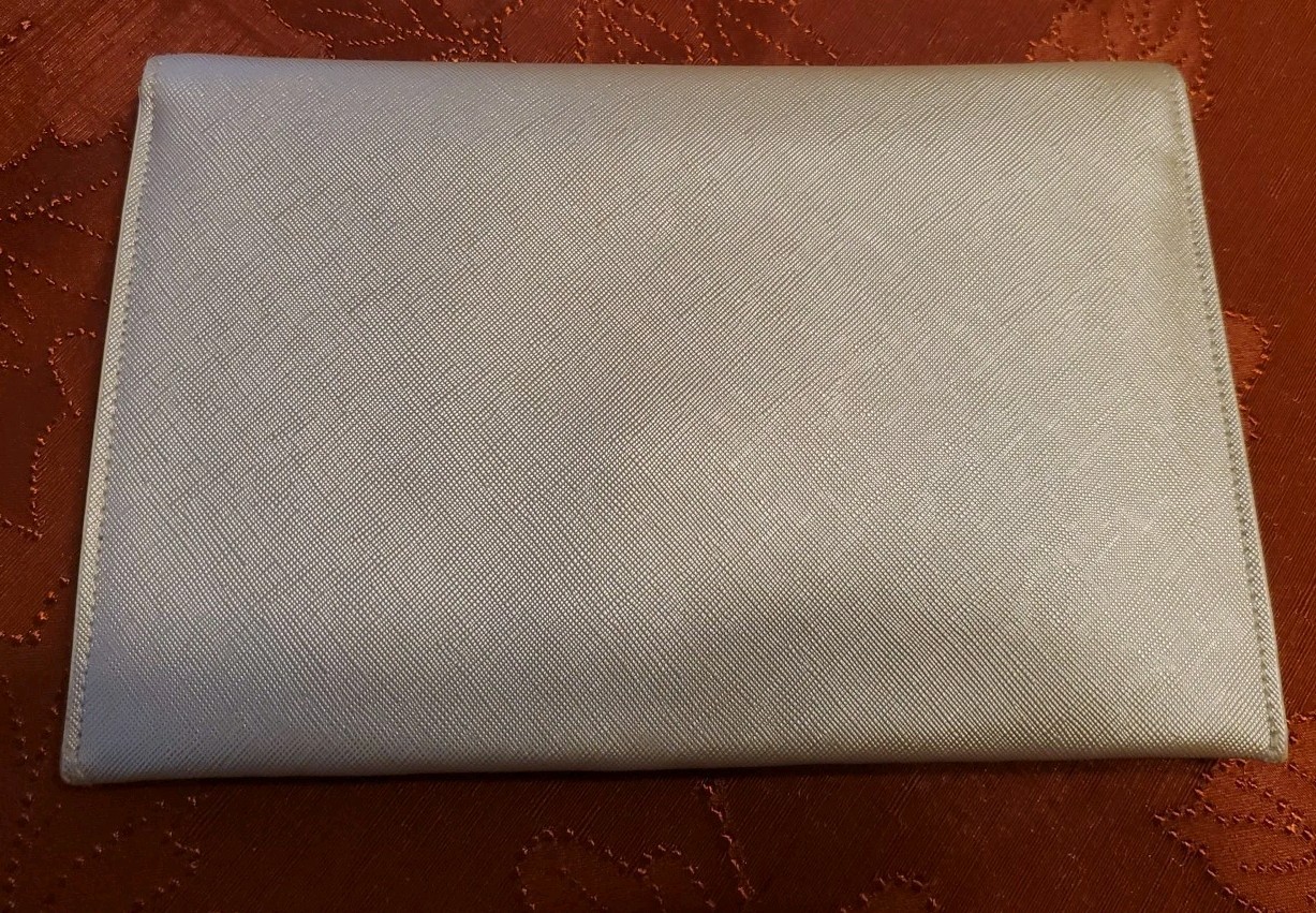 Clutch Bag Silver 100% Polyurethane
