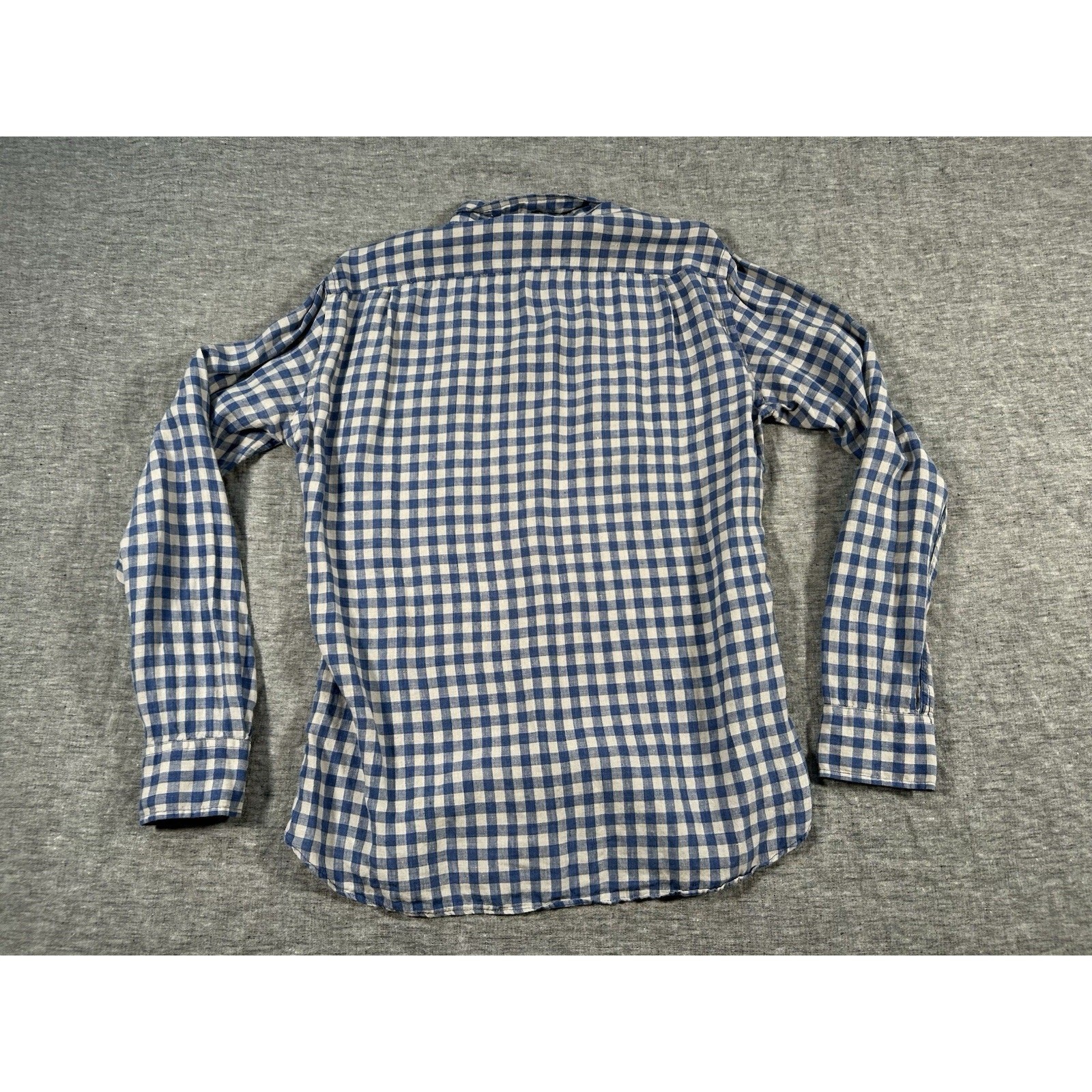 J Crew Baird McNutt Irish Linen Shirt Mens Large Plaid Classic Preppy Button-Up