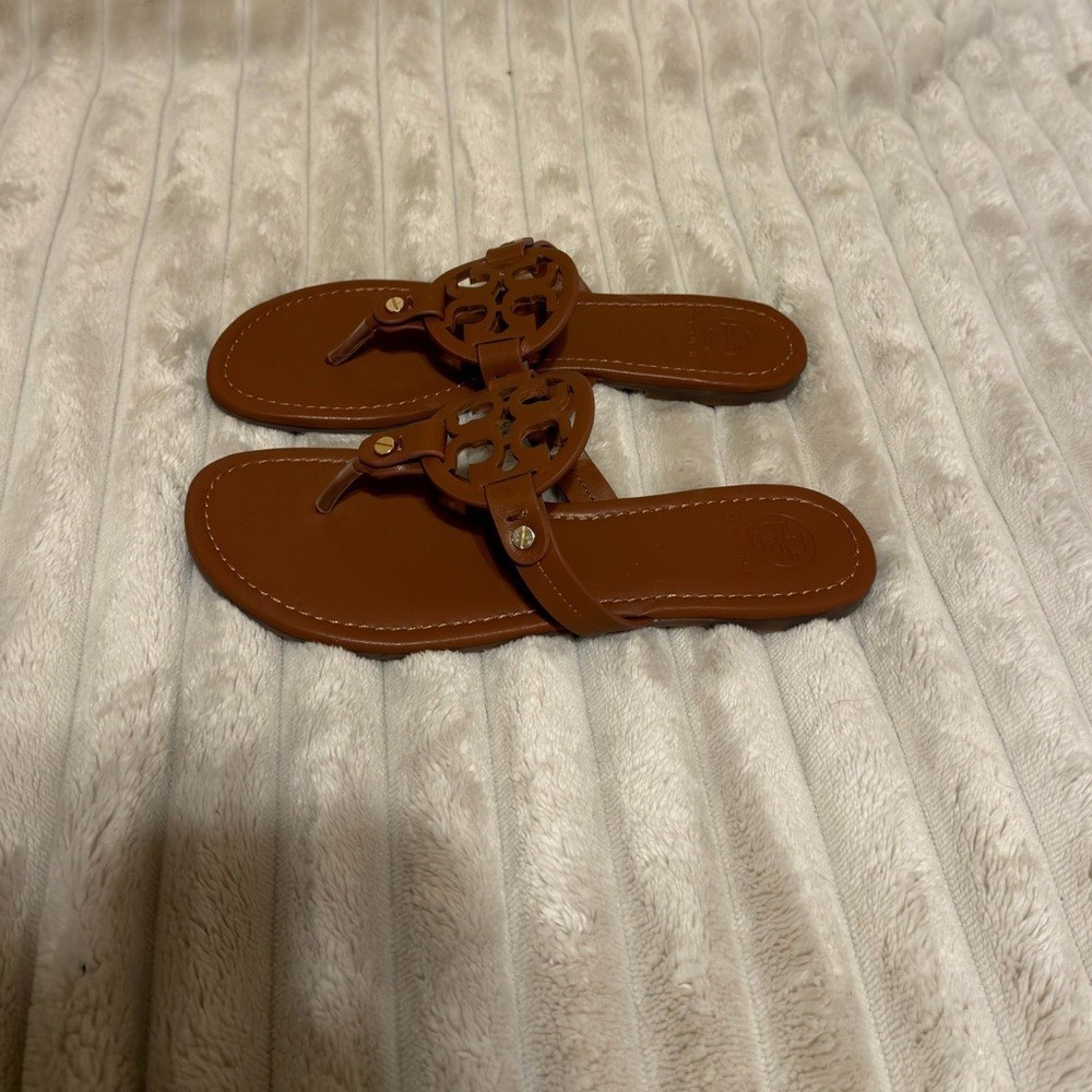 Tory Burch Miller Sandal Brown / Gold Women’s Size 7