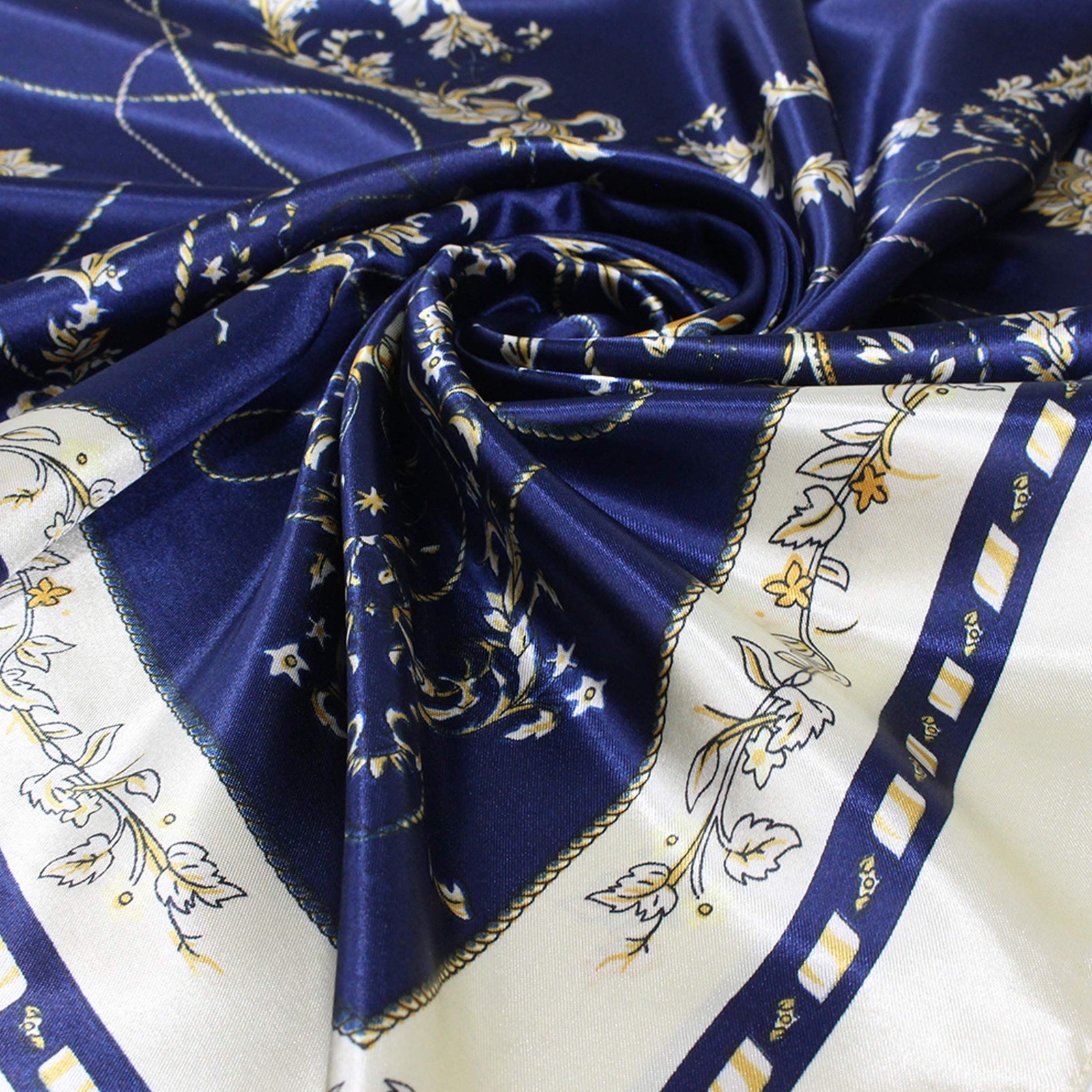 Silk Scarf Neck Scarves Women’s Large Square Satin Hair Scarf 35 x 35 inches …