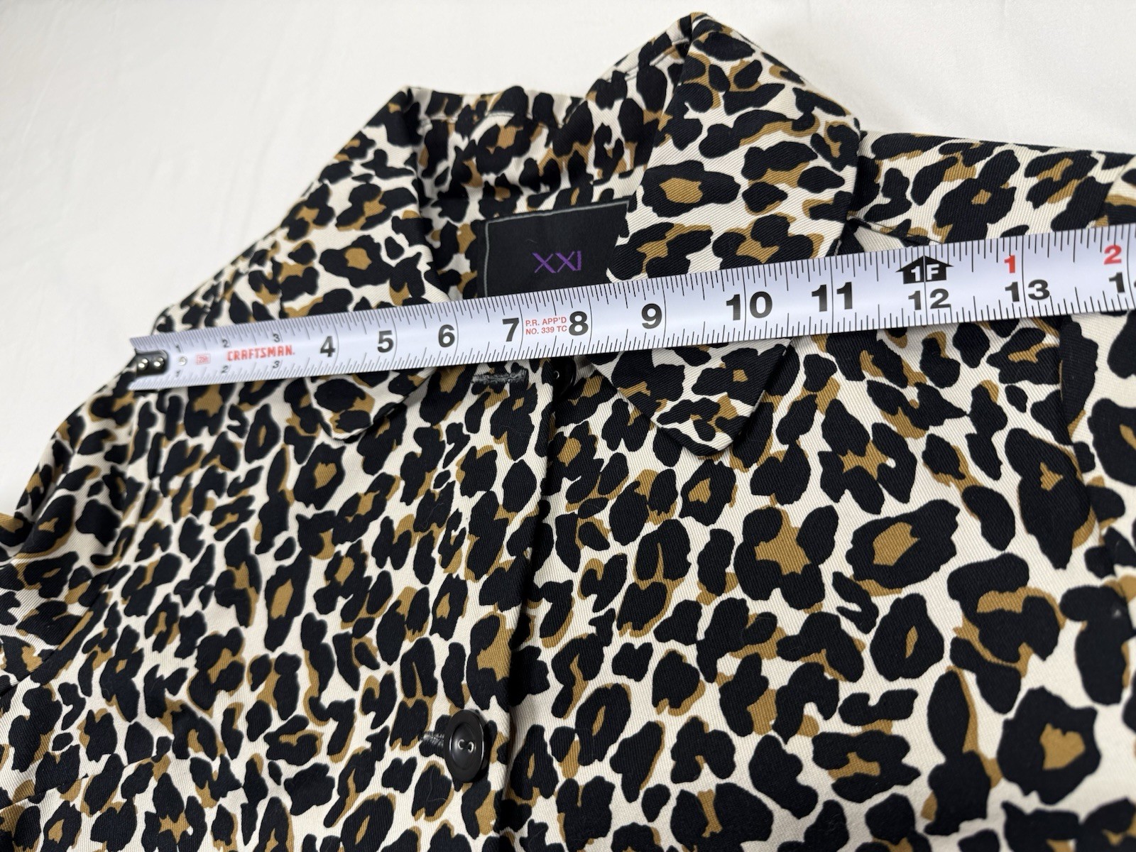 Animal Print Coat XXI Forever 21 Label Small Leopard Print A Line Fashion EUC