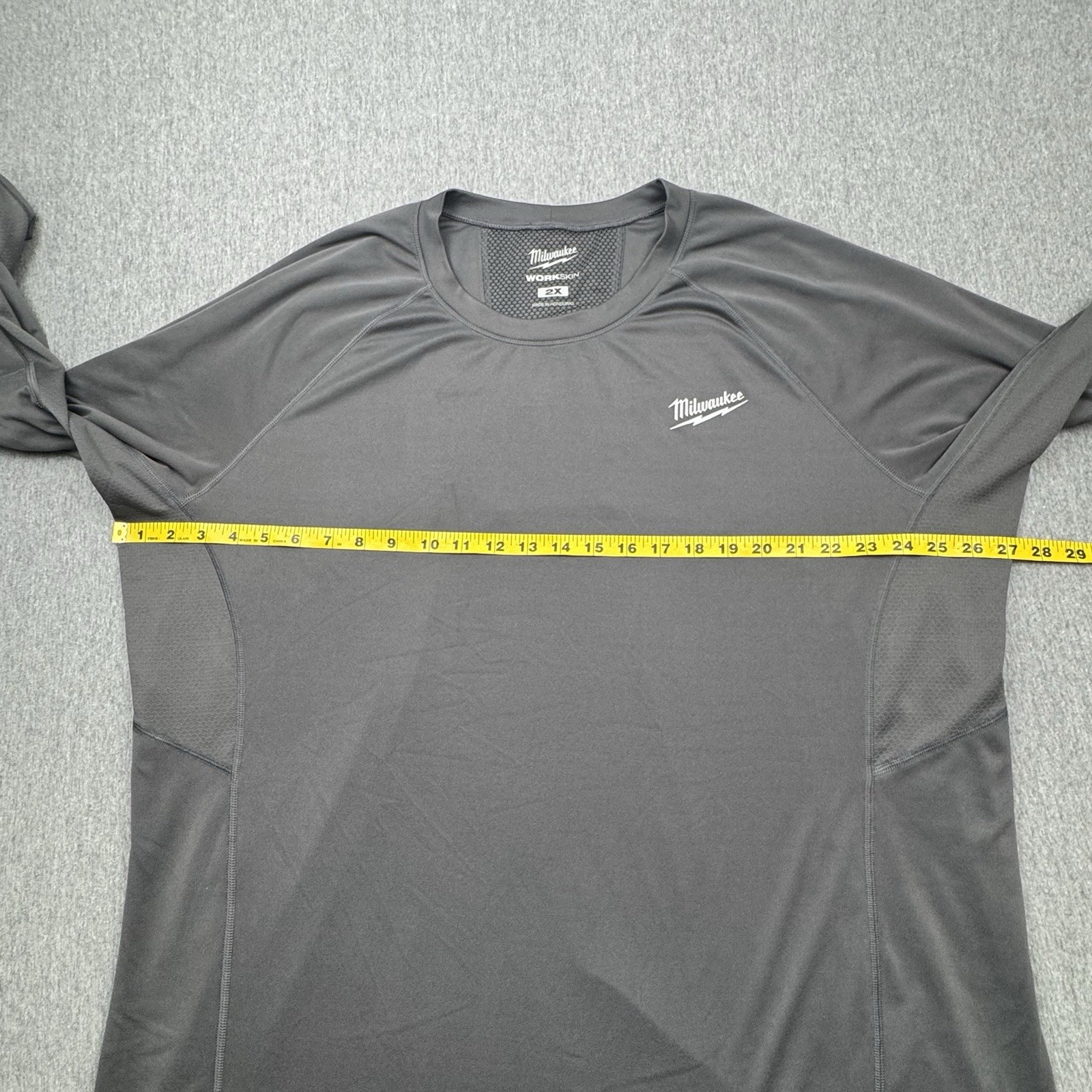 Milwaukee Workskin Performance Shirt Mens 2X Gray Workwear Crewneck Long Sleeve