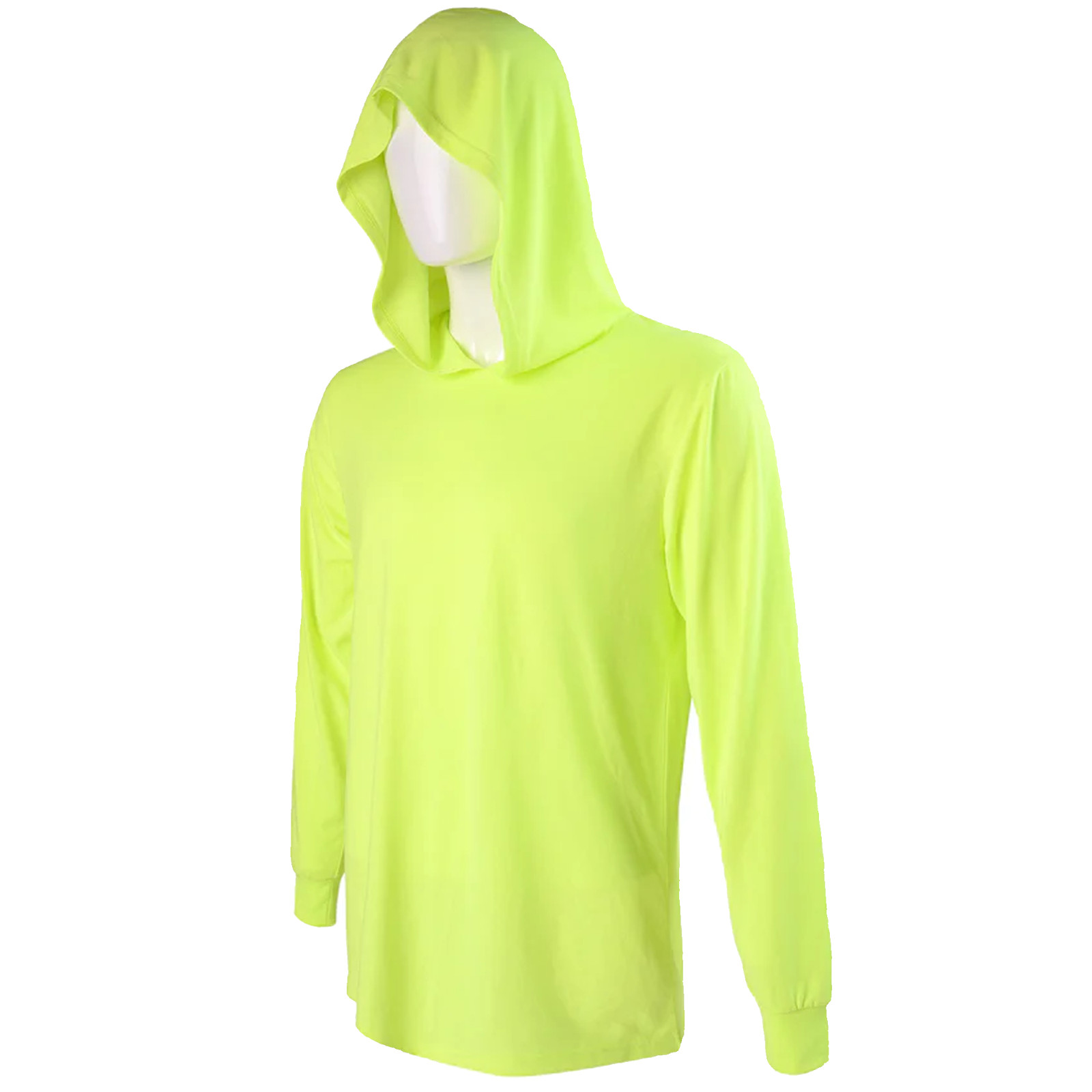 Men T Shirt Long Sleeve Hooded Light Weight Gym Workout Fishing Safety Hoodie