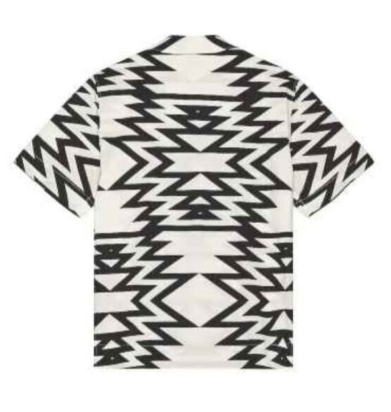 Moncler men’s Black Geometric Print Camicia Shirt – size Small – retail $590