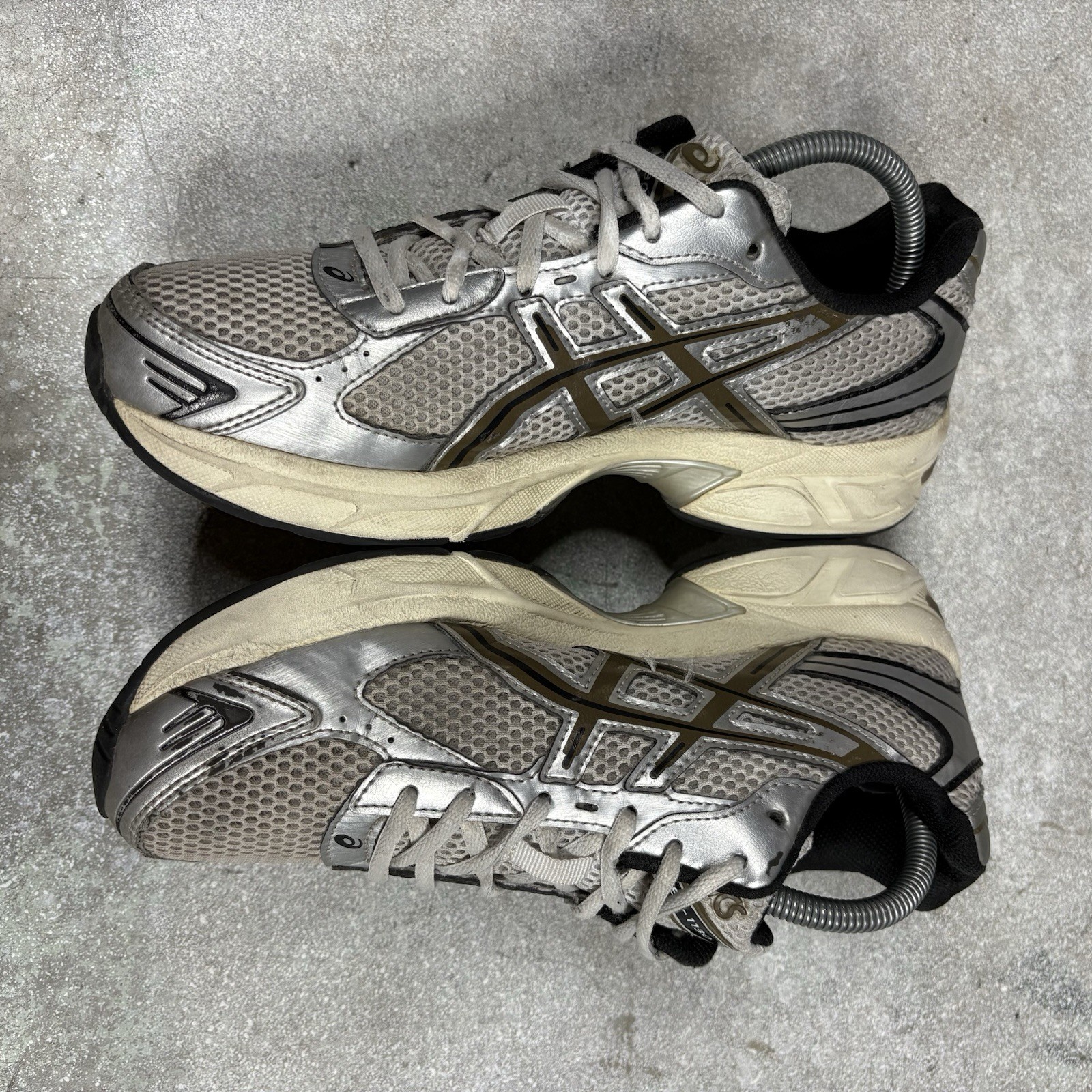 ASICS Gel 1130 Men’s Size 8.5 White Clay Canyon Retro Running Sneakers Mesh