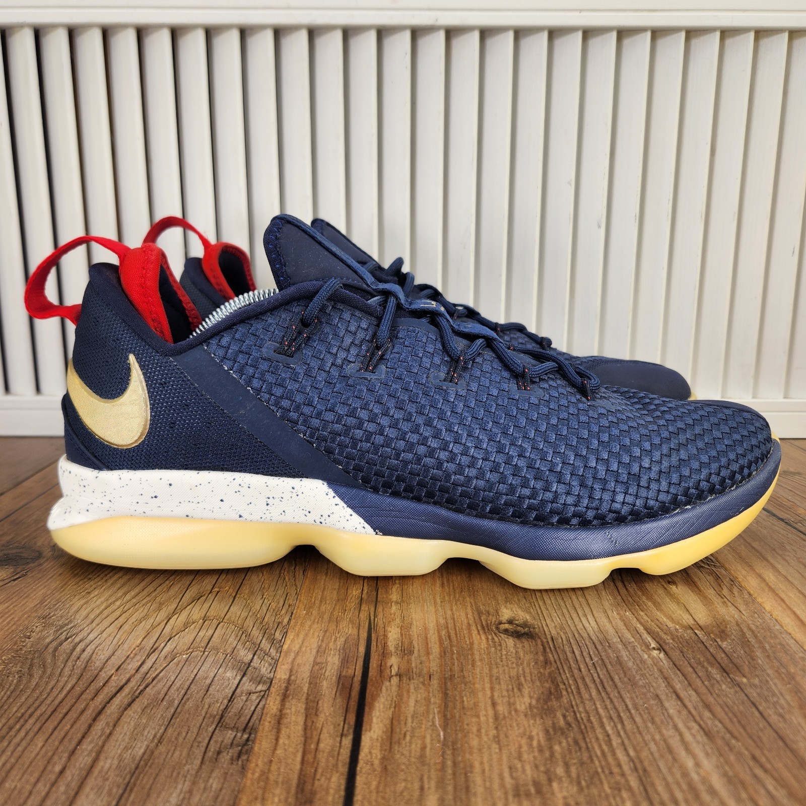 Nike Lebron 14 Low Mens Sz 13 Midnight Navy Basketball Sneakers Shoes 878636-400