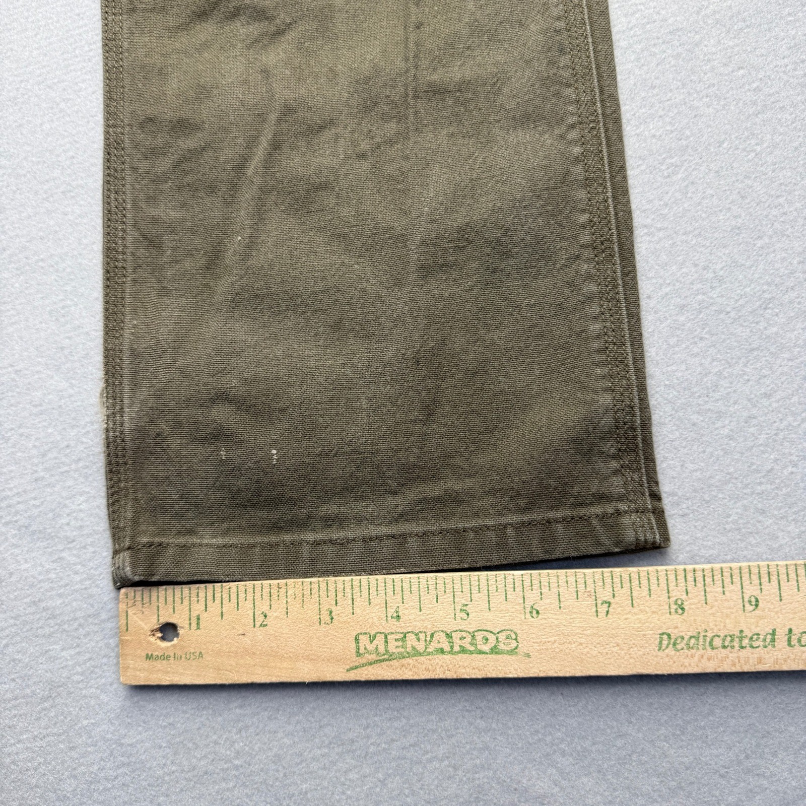 Carhartt Relaxed Fit Carpenter Pants Mens 31×32 Brown Distressed Canvas Workwear
