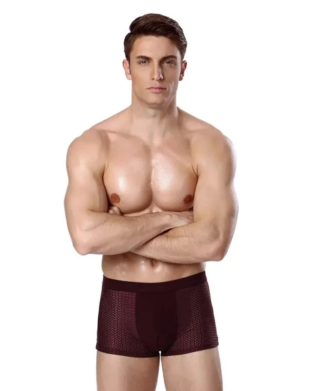 Plus Size 8XL Bamboo Boxer Shorts for Men 4-Pack – Breathable Moisture