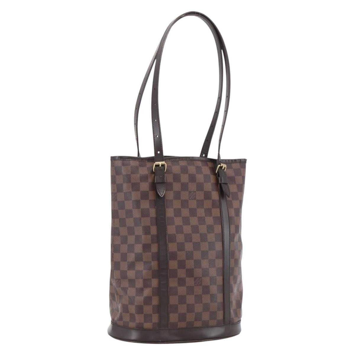 LOUIS VUITTON Damier Ebene Bucket GM Shoulder Bag N42236 LV Auth 173441