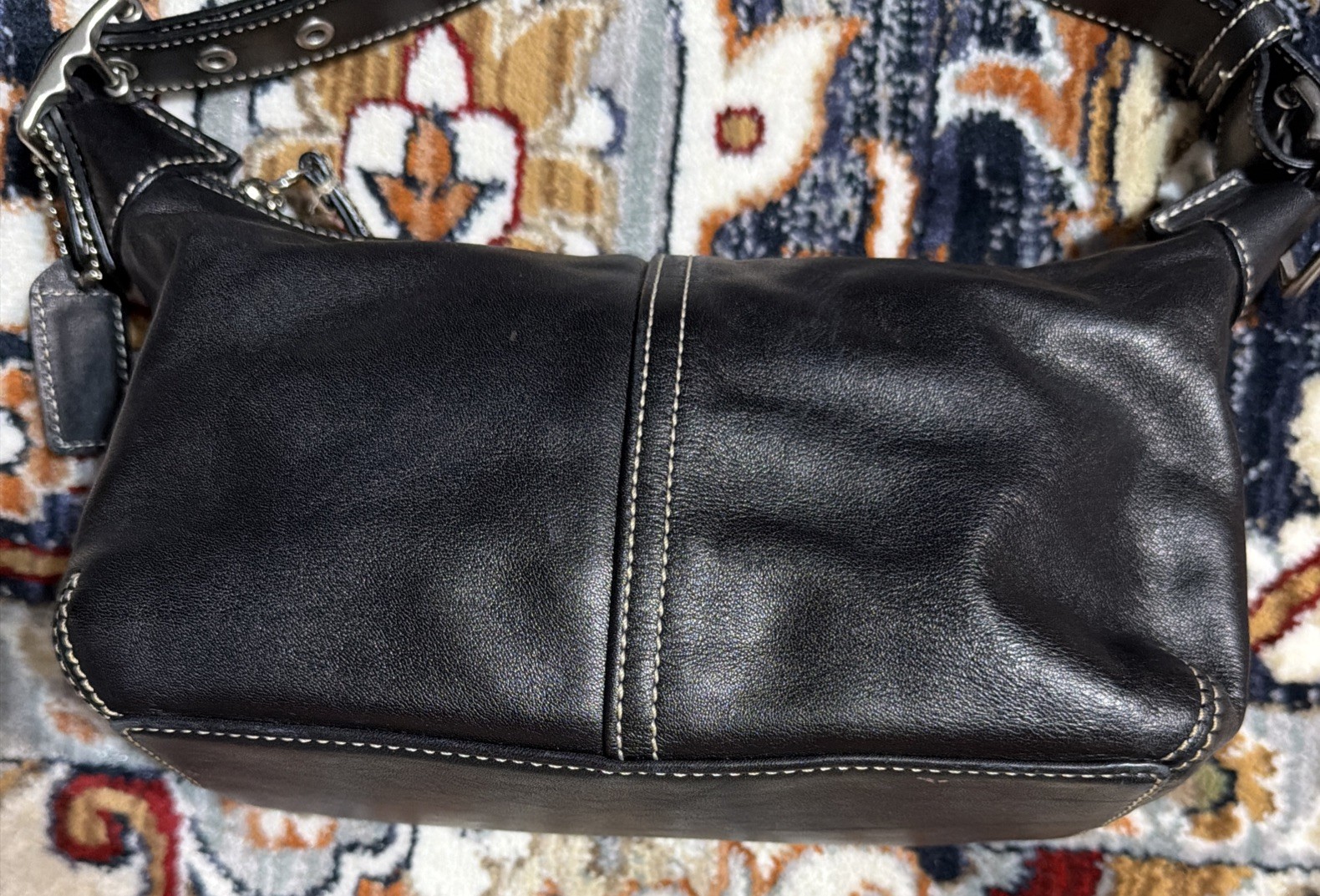 VTG Y2K COACH 9564 Black Leather Legacy Demi Hobo Shoulder Bag Convertible Strap