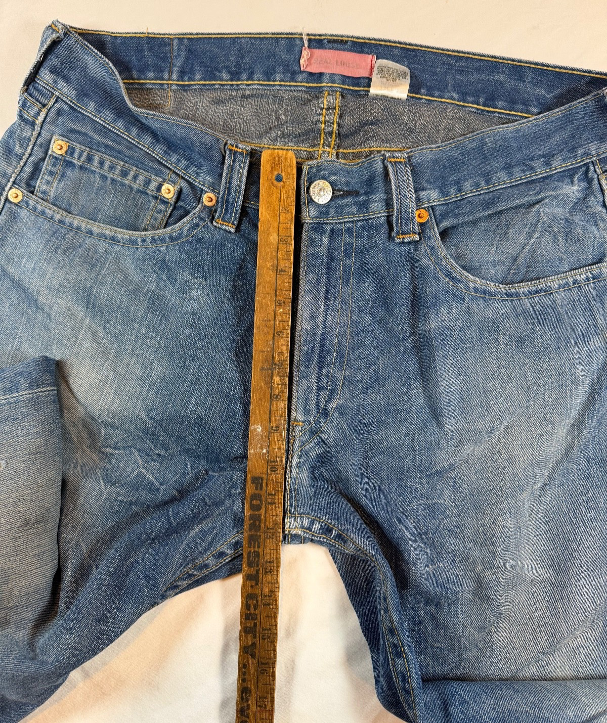 Type 1 One Real Loose Levis Mens 40×31 Blue Jeans RARE Y2K Wide Baggy Vintage