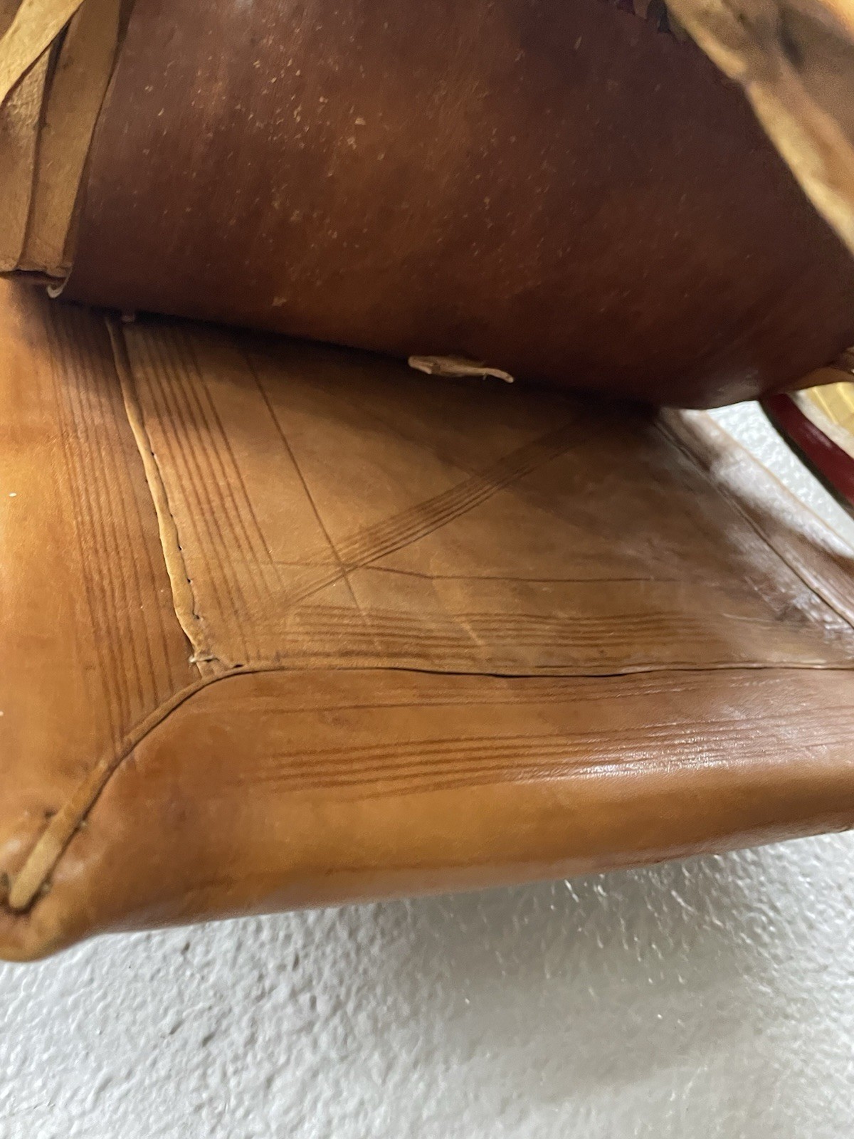 Vintage leather bag, tribal looking