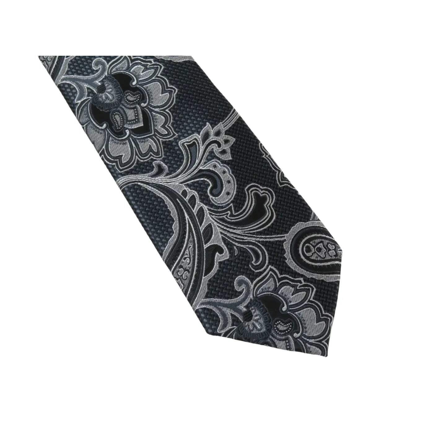 Men’s Stacy Adams Tie and Hankie Set Fancy Woven Silky Satin #SAT133