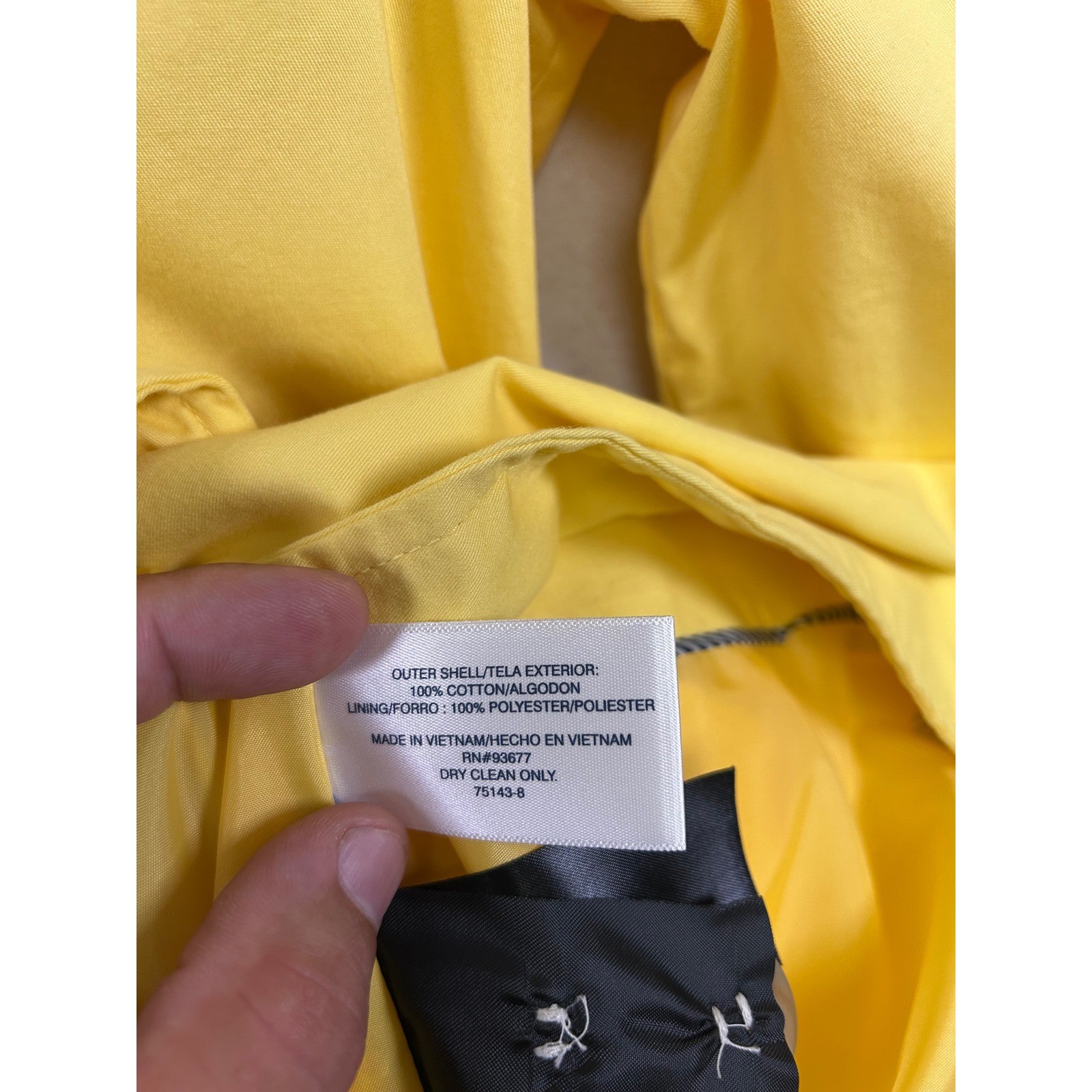 St. John’s Bay Classic Preppy Womens Medium Yellow Double Breasted Trench Coat