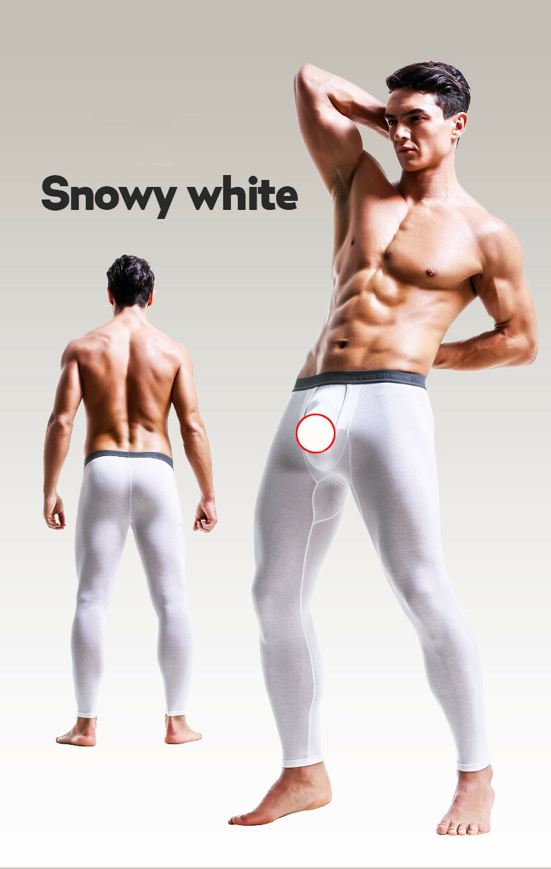 Men’s Thermal Underwear Pants Warm Long Johns Leggings Base Layer Separate Pouch