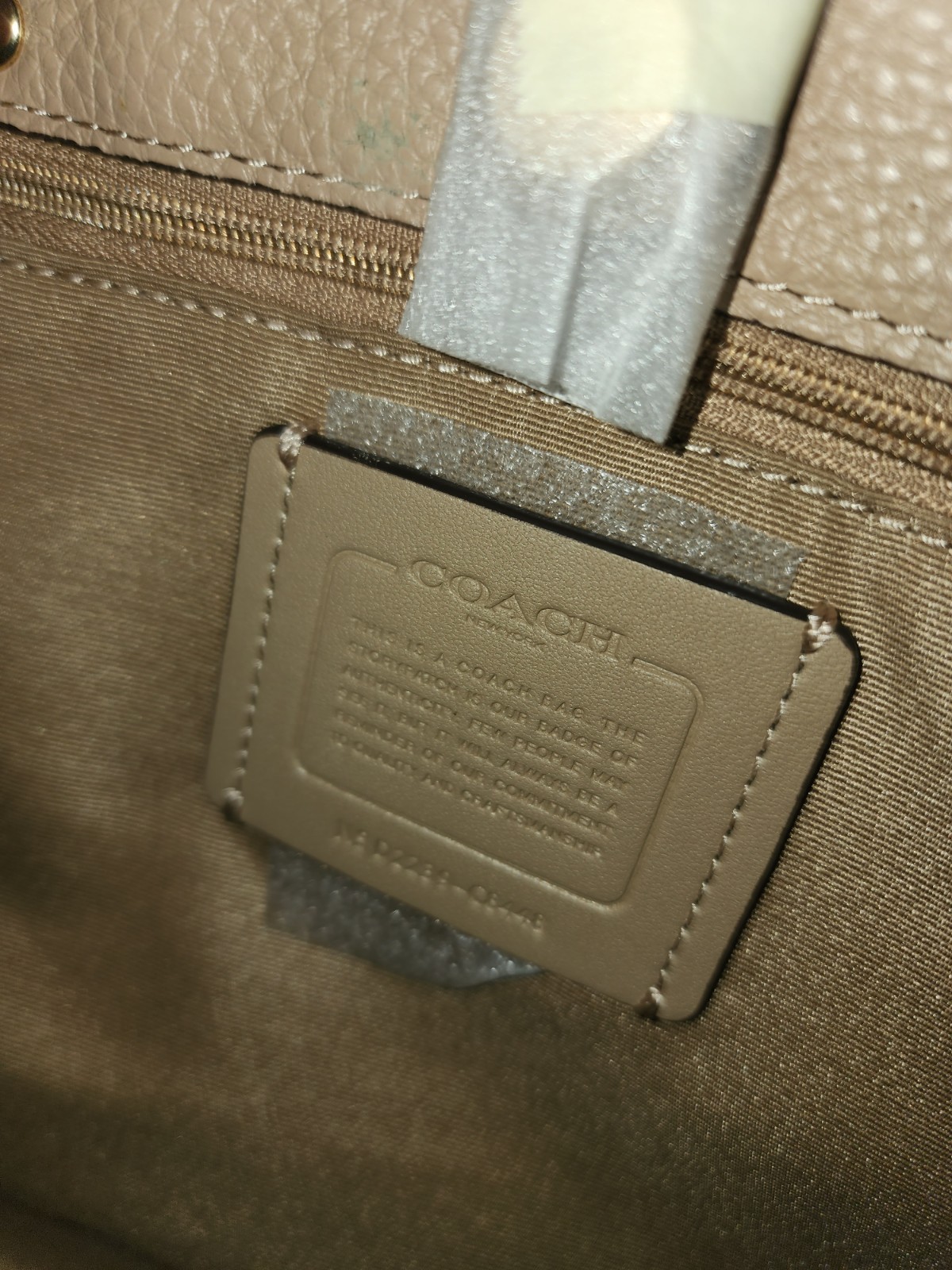 Coach Dempsey Carryall (Style No. C8448)Beige/White Detachable Strap Gold Hrdwre