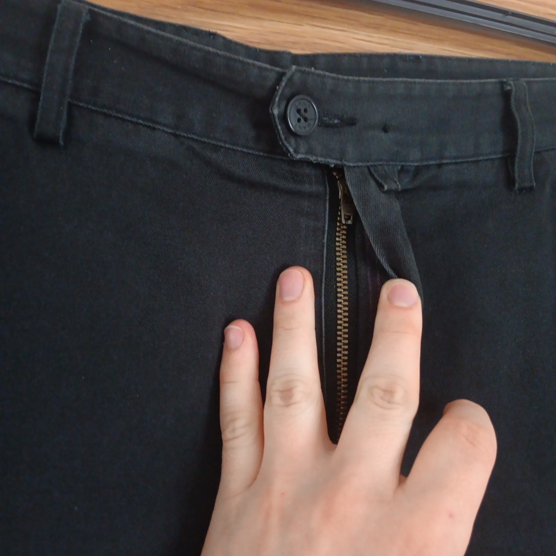 Gant Chino Trousers Mens Size 32W 32L Black Used Reguar Straight