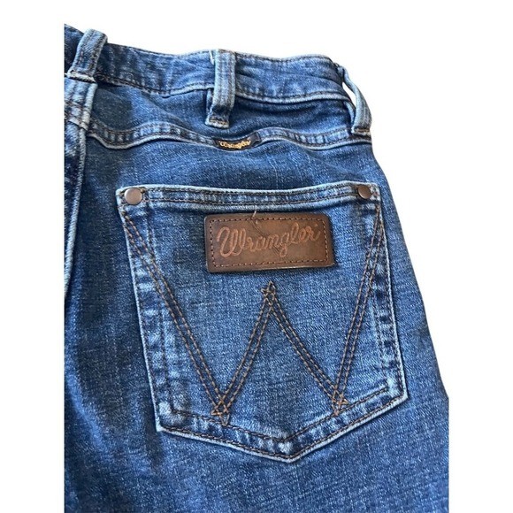 Wrangler Retro Womens Super Flare Jeans 26×32 Blue High Rise Stretch