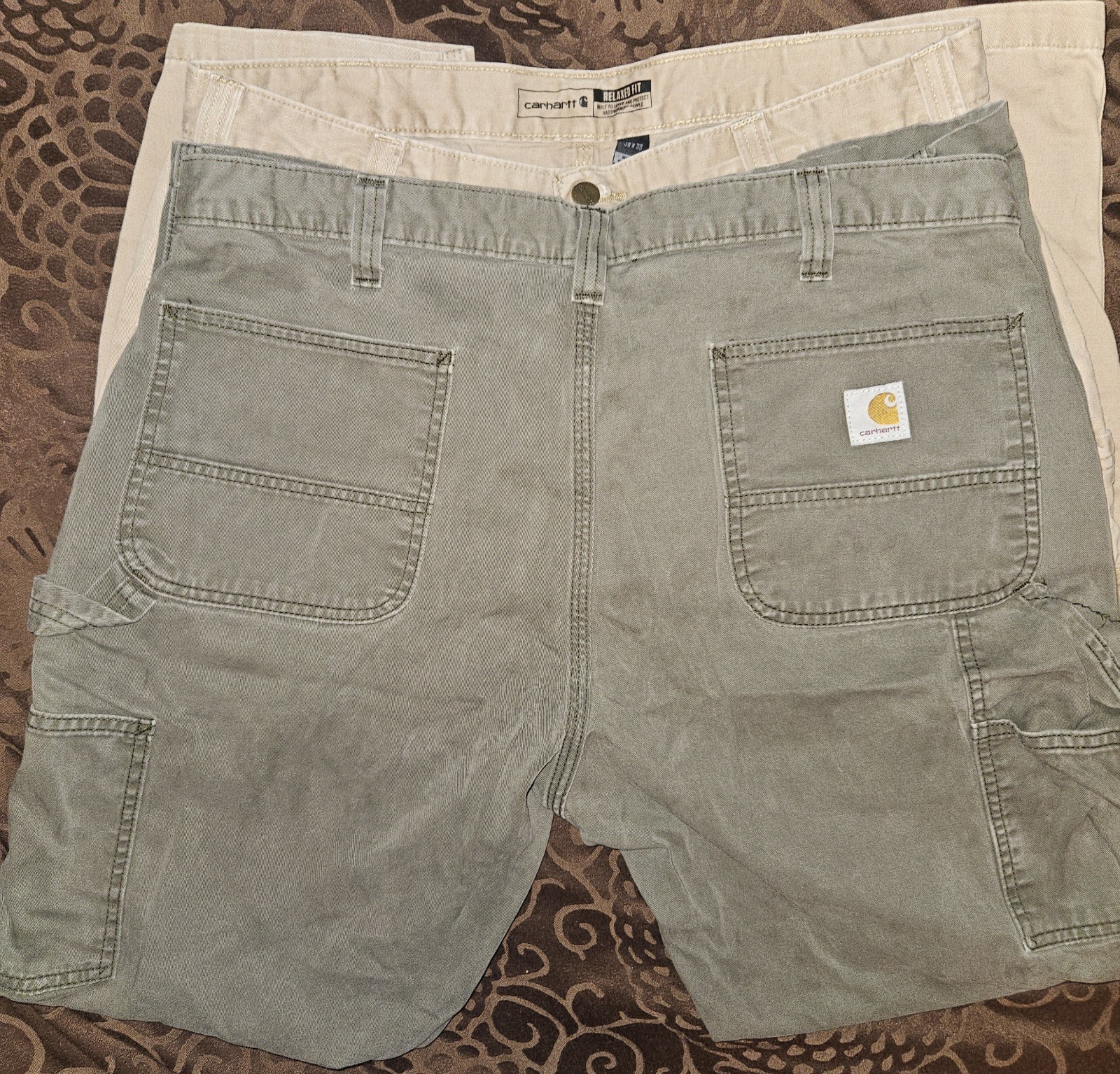 Carhartt 2-Lot Relaxed Fit Carpenter Pants Men 38×30