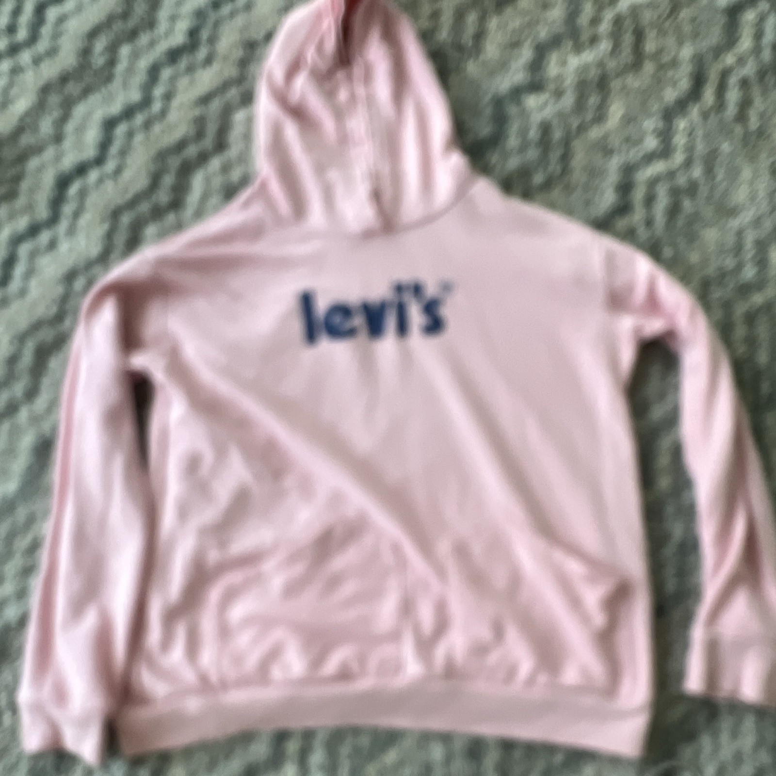 Levi’s Girls Pink Pullover Hoodie Logo Long Sleeve Hooded Sweatshirt Size 10A