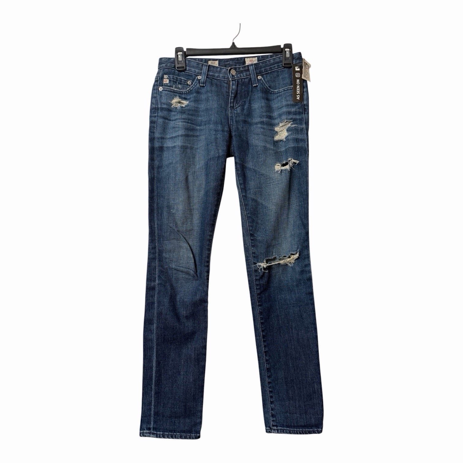 AG Adriano Goldschmied Stilt Cigarette Leg Distressed Jeans Made In USA Womens 2