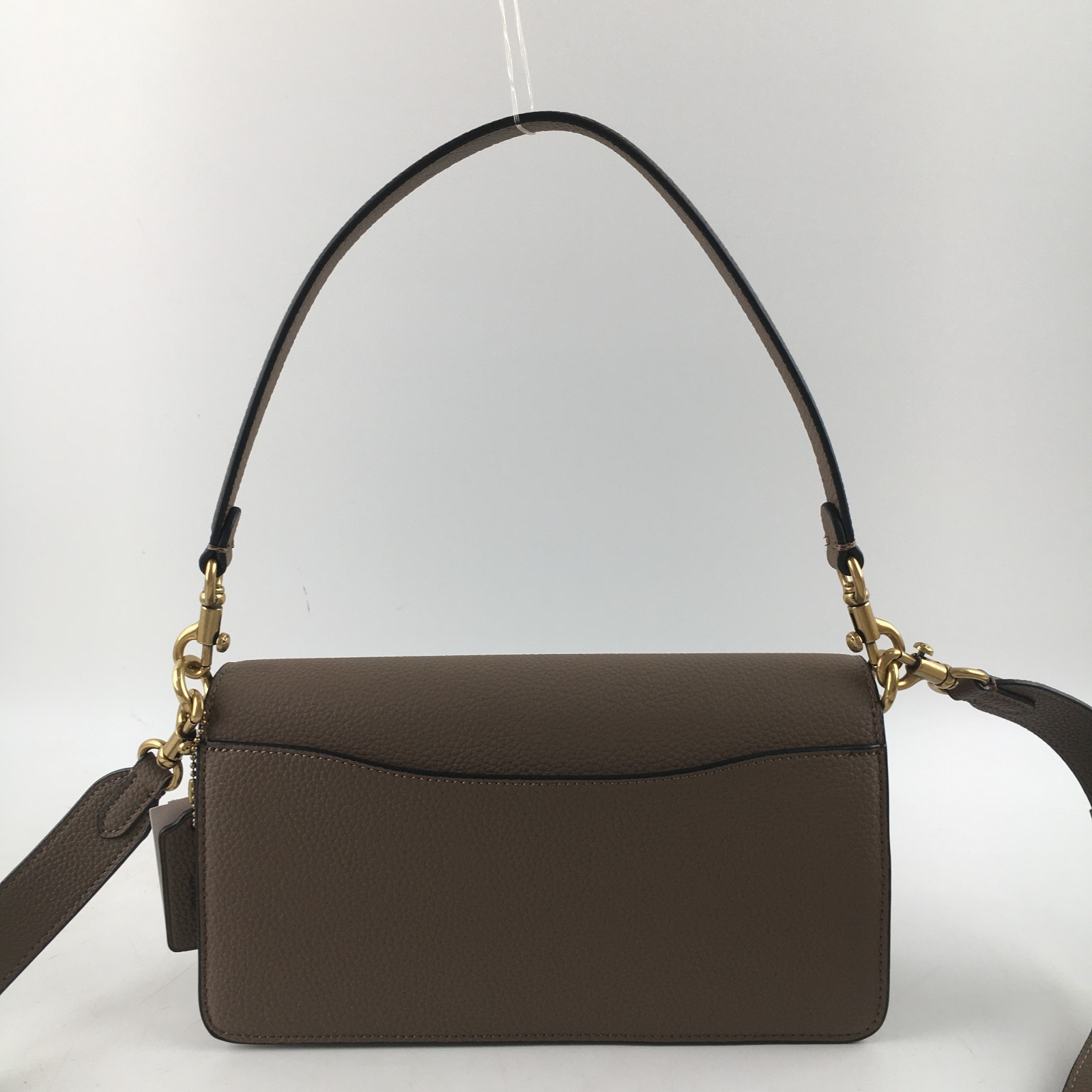 COACH CH857 Tabby Shoulder Bag 26 Polished Pebble Leather Dark Brown Outlet New