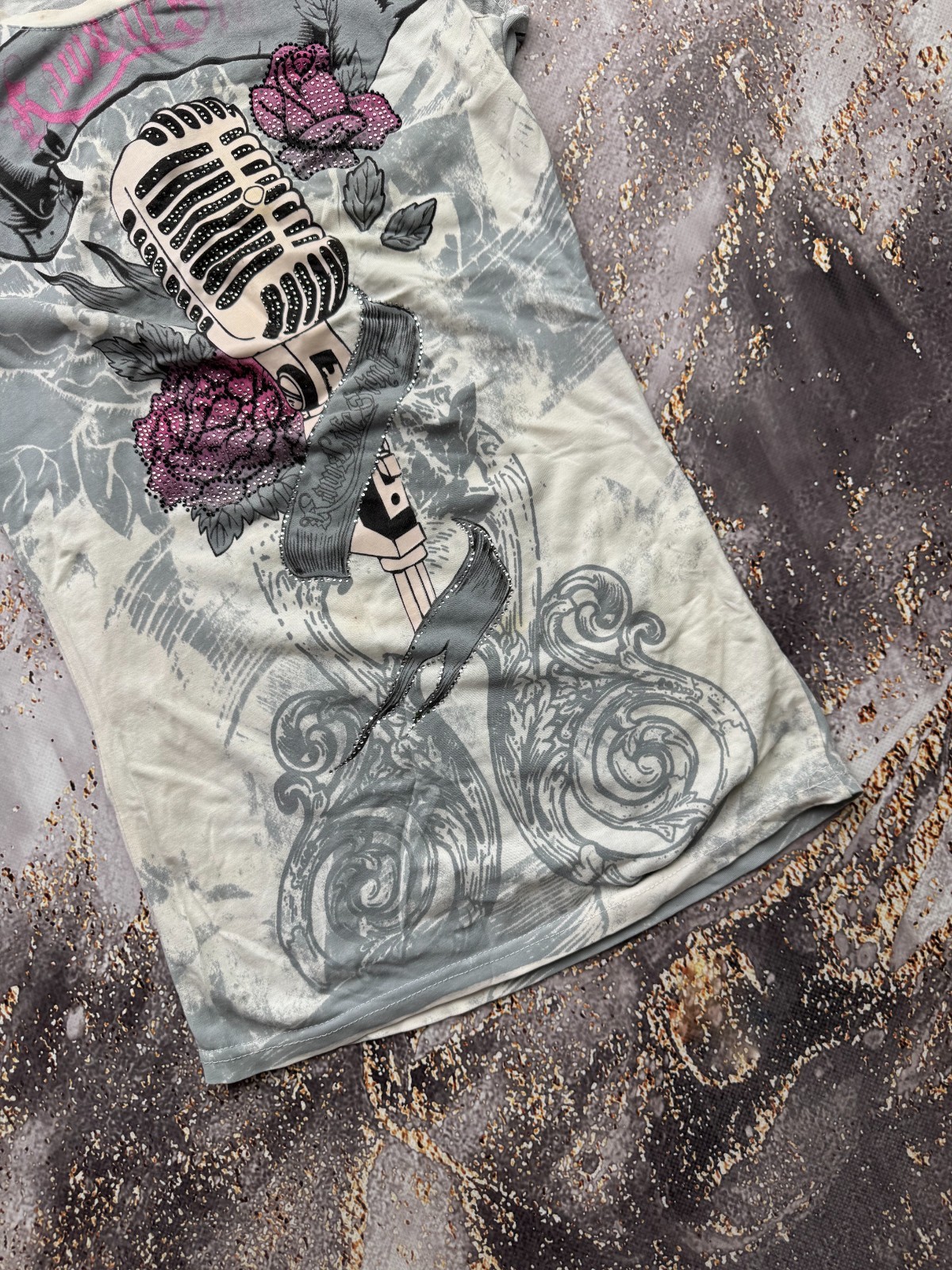 Vintage Y2K Grunge Printed Tank Top Women’s Size XS