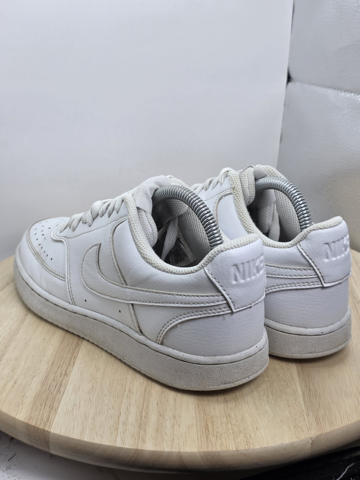 Mens Size 8 -Nike Court Vision Low Next Nature Triple White Sneakers DH2987-100