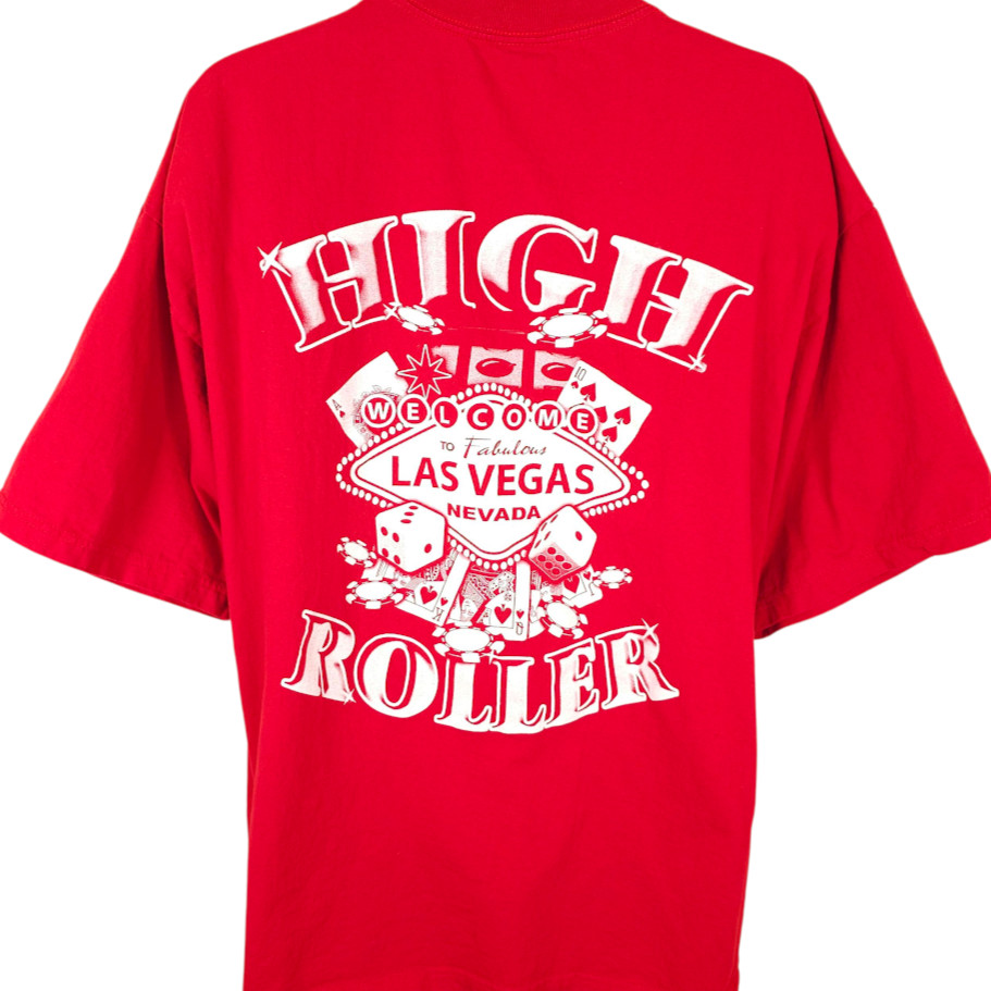 Las Vegas High Roller T Shirt Mens Size 3XL Red Sin City Travel Destination