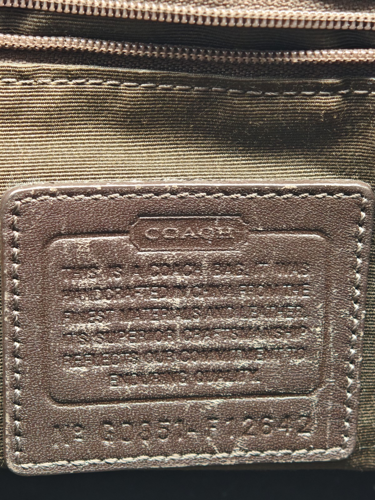 COACH | Brown Logo Shoulder Bag Buckle Accent Double Handles Silver Hardware