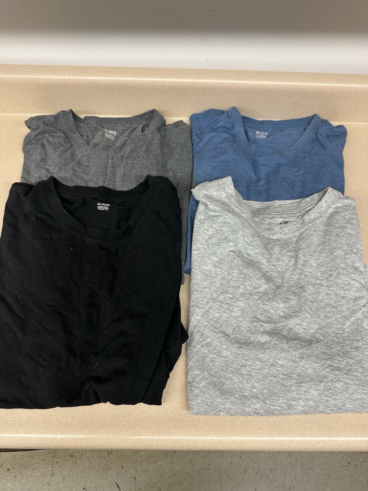Lot of 4 Men’s Athletic Works T-Shirts 2XL Assorted Colors Short Sleeve Cotton