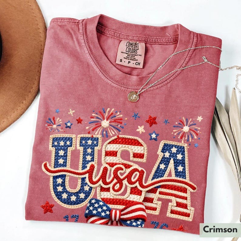 Comfort Colors USA Shirt for Independence Day TShirt for 4th of July – No Embro
