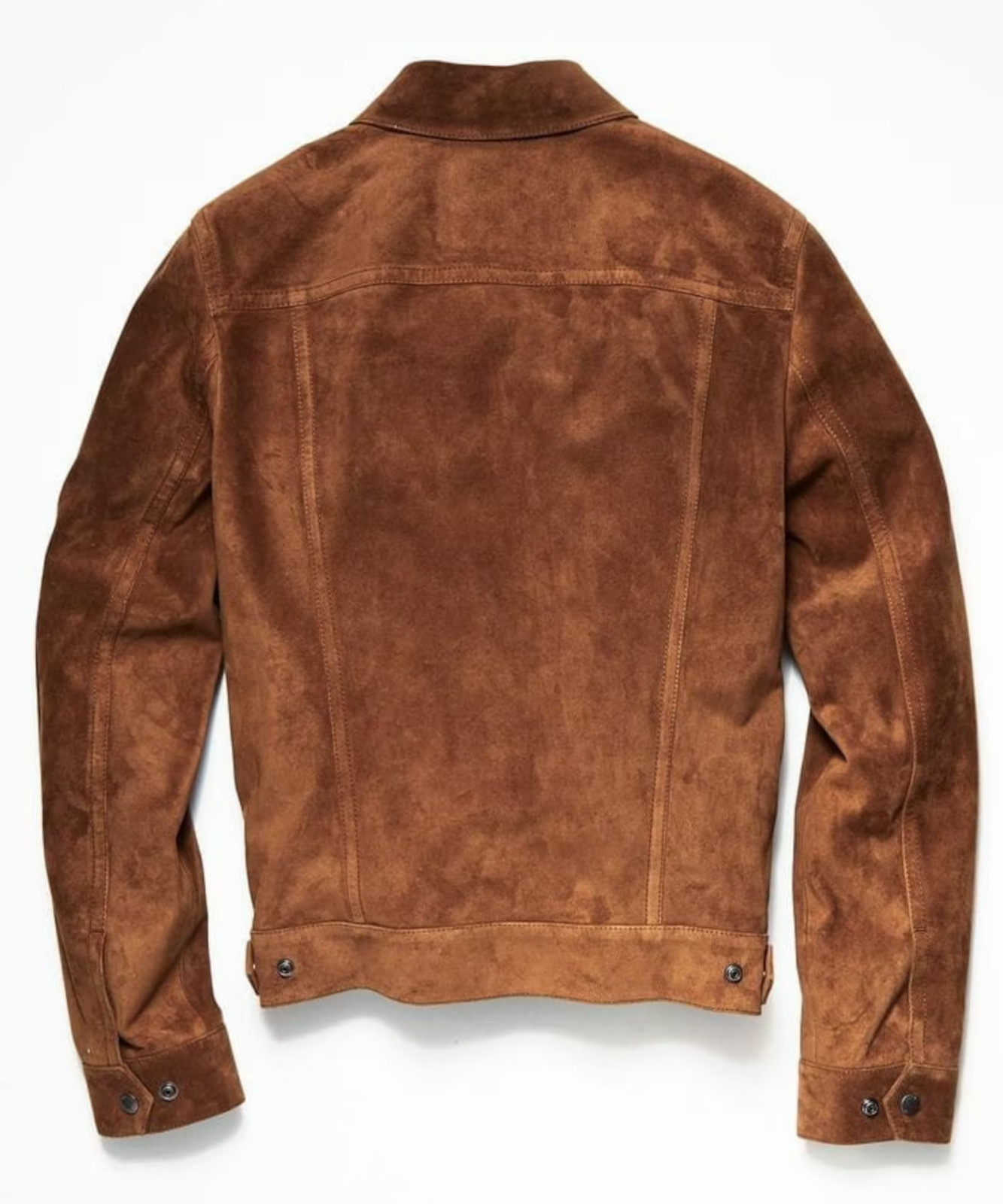 Mens Brown Leather Trucker Jacket Pure Suede Custom Made Size S M L XL 2XL 3XL