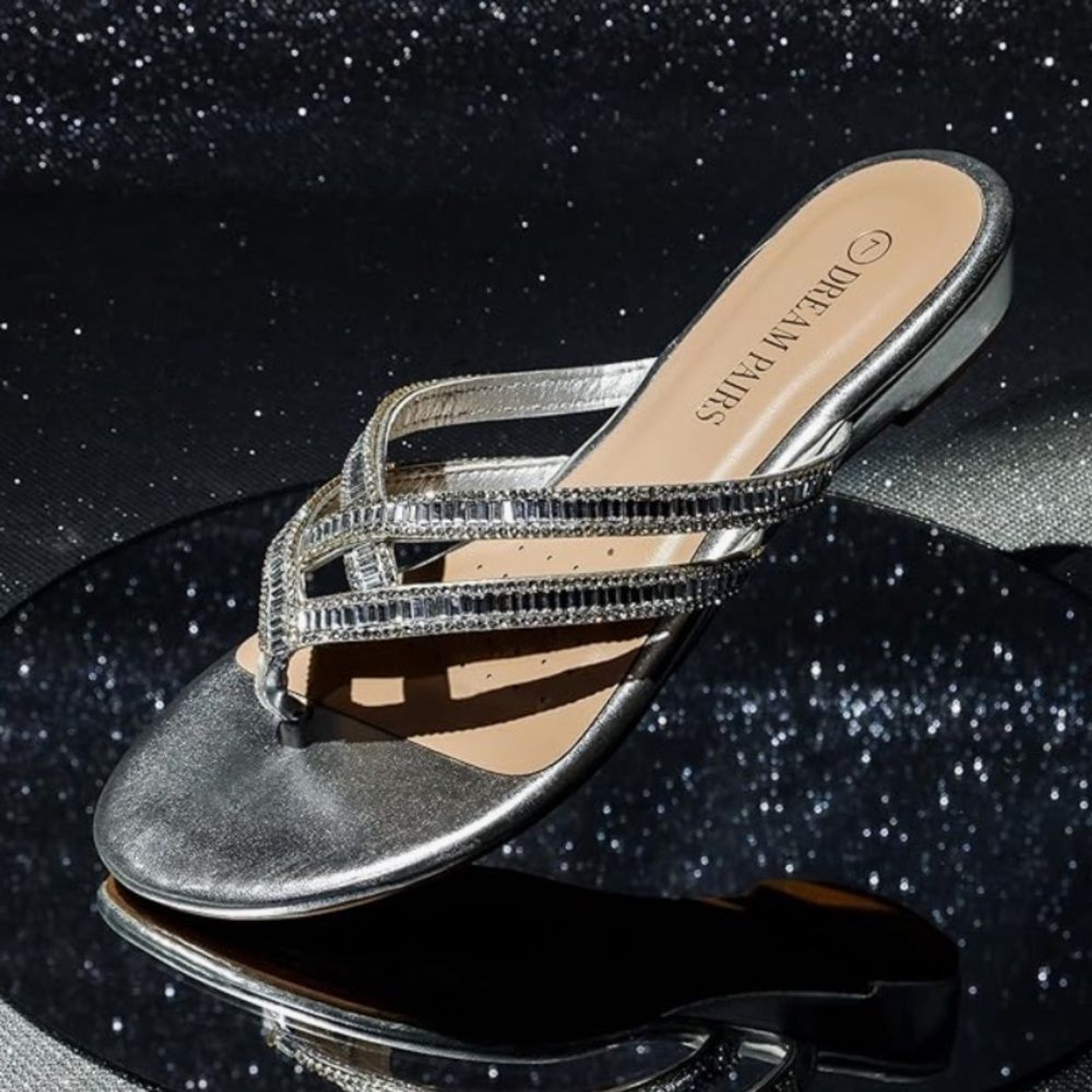 Beautiful Rhinestone Sandals. Perfect for a wedding or special occasion. Size 8