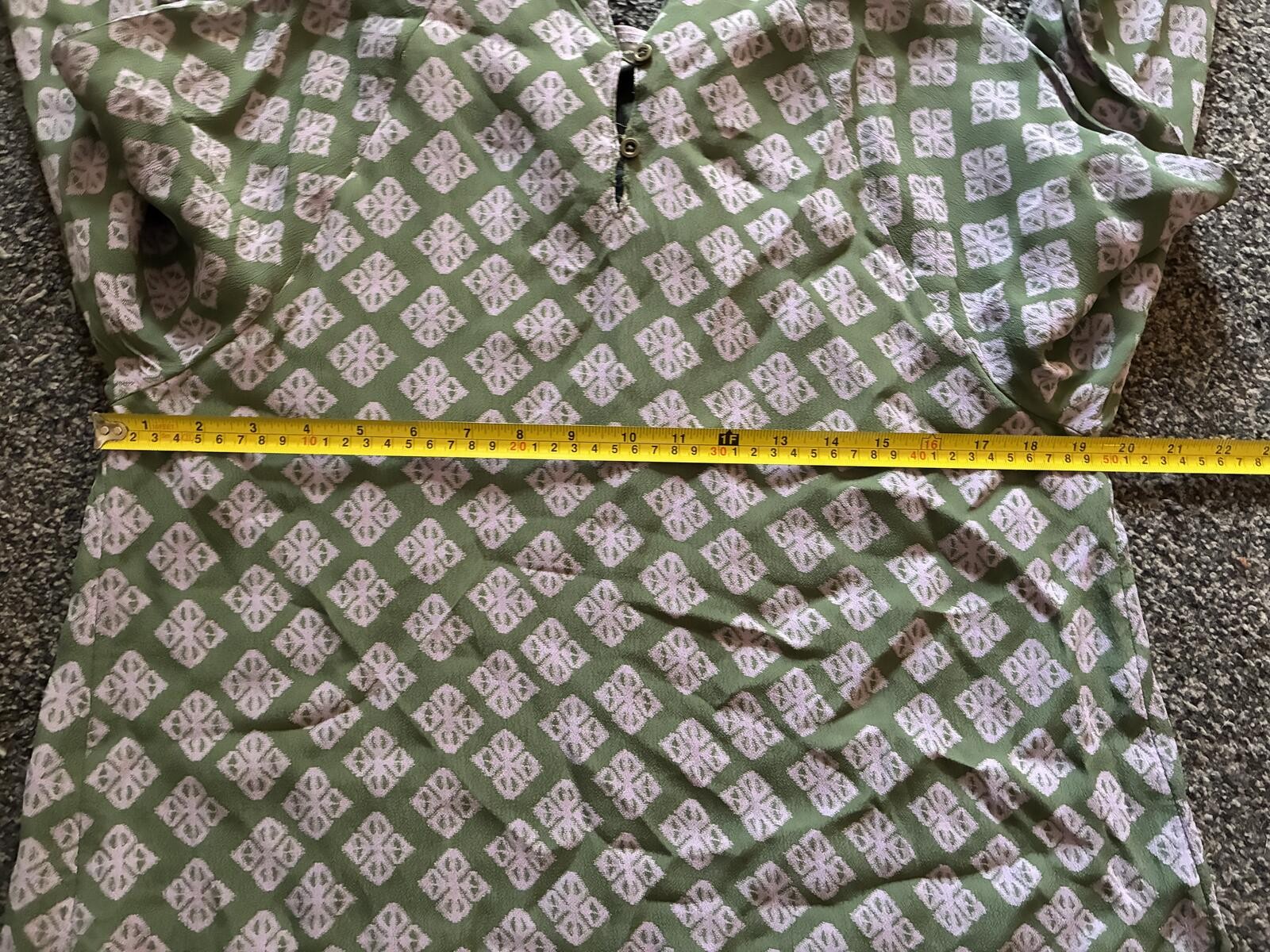 White Stuff, Green and Lilac, Print, Long Sleeve, Blouse, Size M.