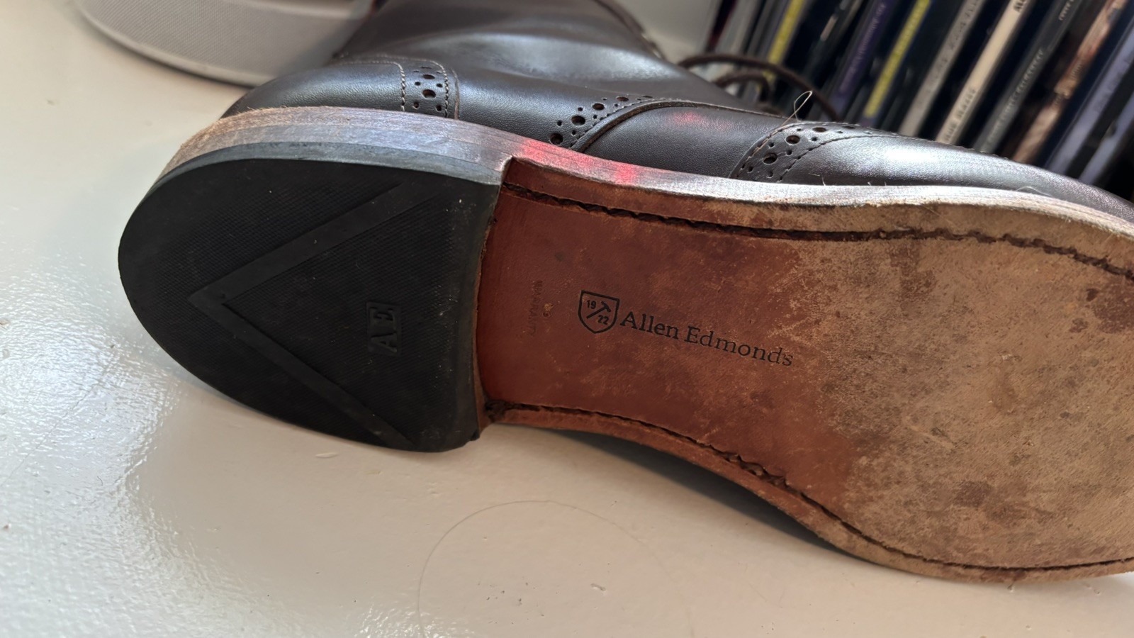 Allen Edmonds Dalton Wingtip Boots in Dark Brown 10.5 3E