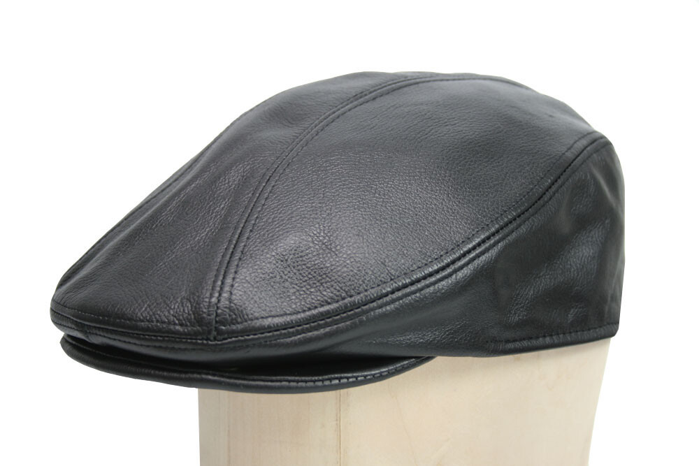 Emstate Genuine Leather Ascot Ivy Flat Cap Made in USA Assorted Colors