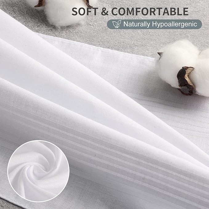12 Pack Handkerchiefs for men, 100% Soft Cotton 16×16 Inch Men’s Handkerchiefs,