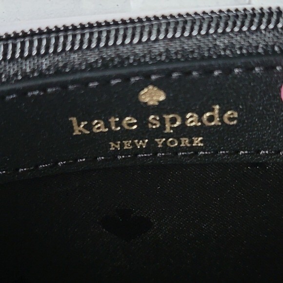 Kate Spade Staci WLR00120 Zip Around Continental Wallet Black Tan NWT
