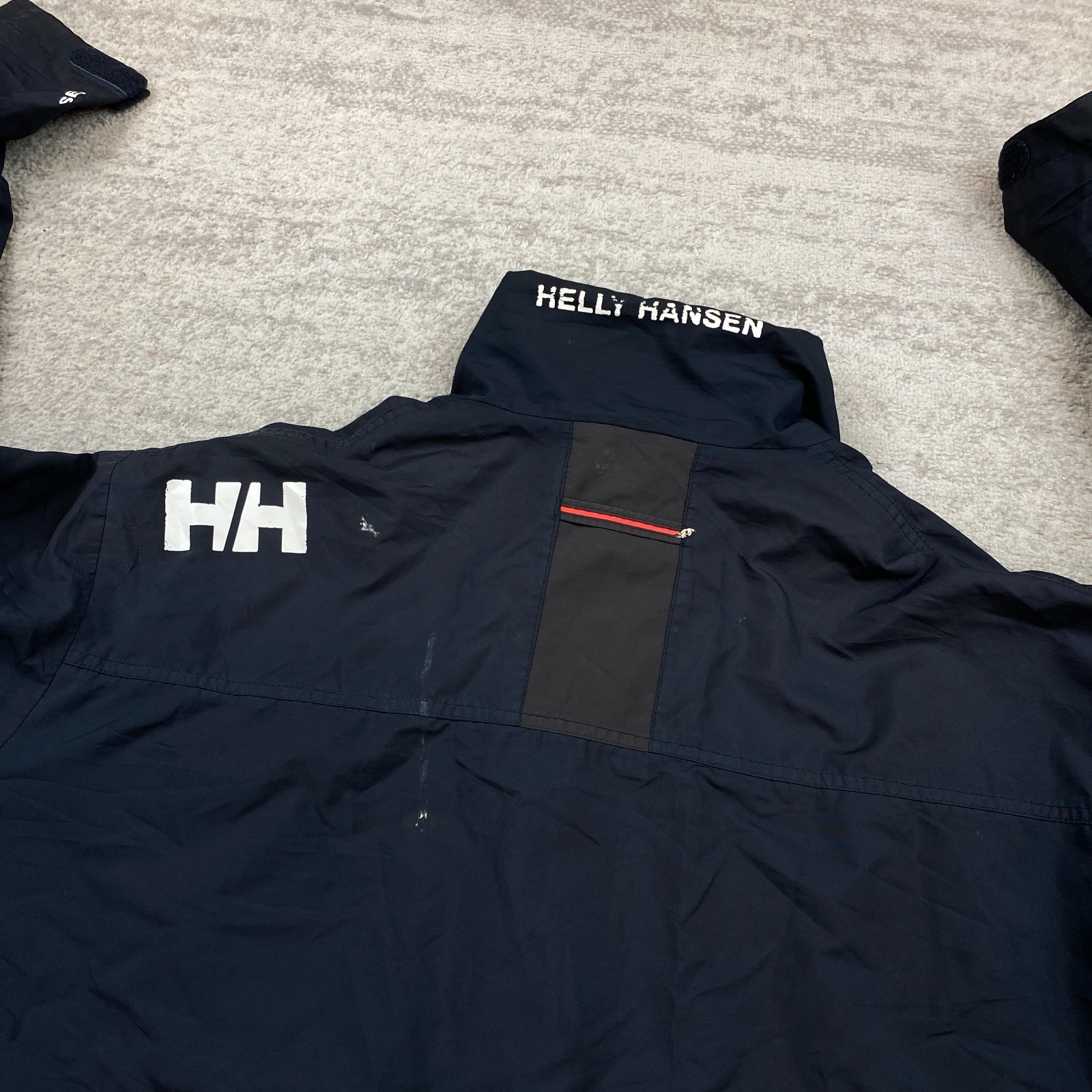 Helly Hansen Sailing Crew Waterproof Coat Jacket XL Black Full Zip Outdoor Rain