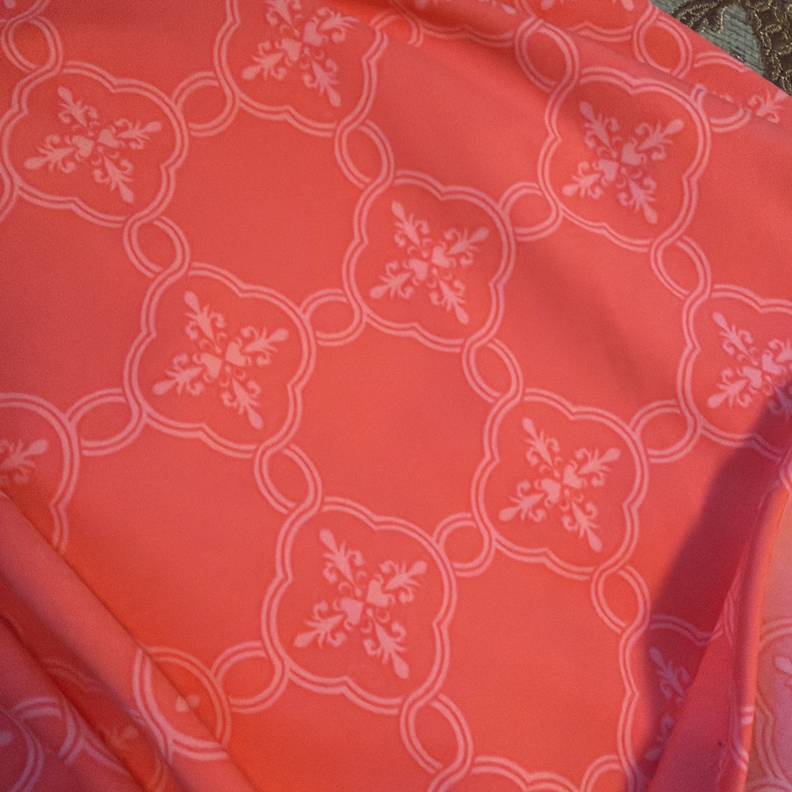 CABANA LIFE Coastal Cottage Stretch Shift Dress 50+ UPF Salmon pink beach LG EUC