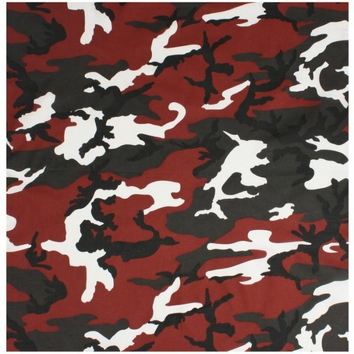 New Classic Camo Bandana – Red Camo 22″ X 22″ Versatile Design 100% Cotton