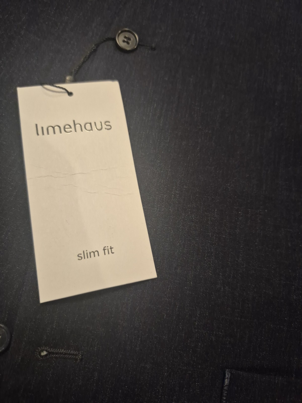 Limehaus Slim Fit Suit Waistcoat, Blue Size 48R BNWT