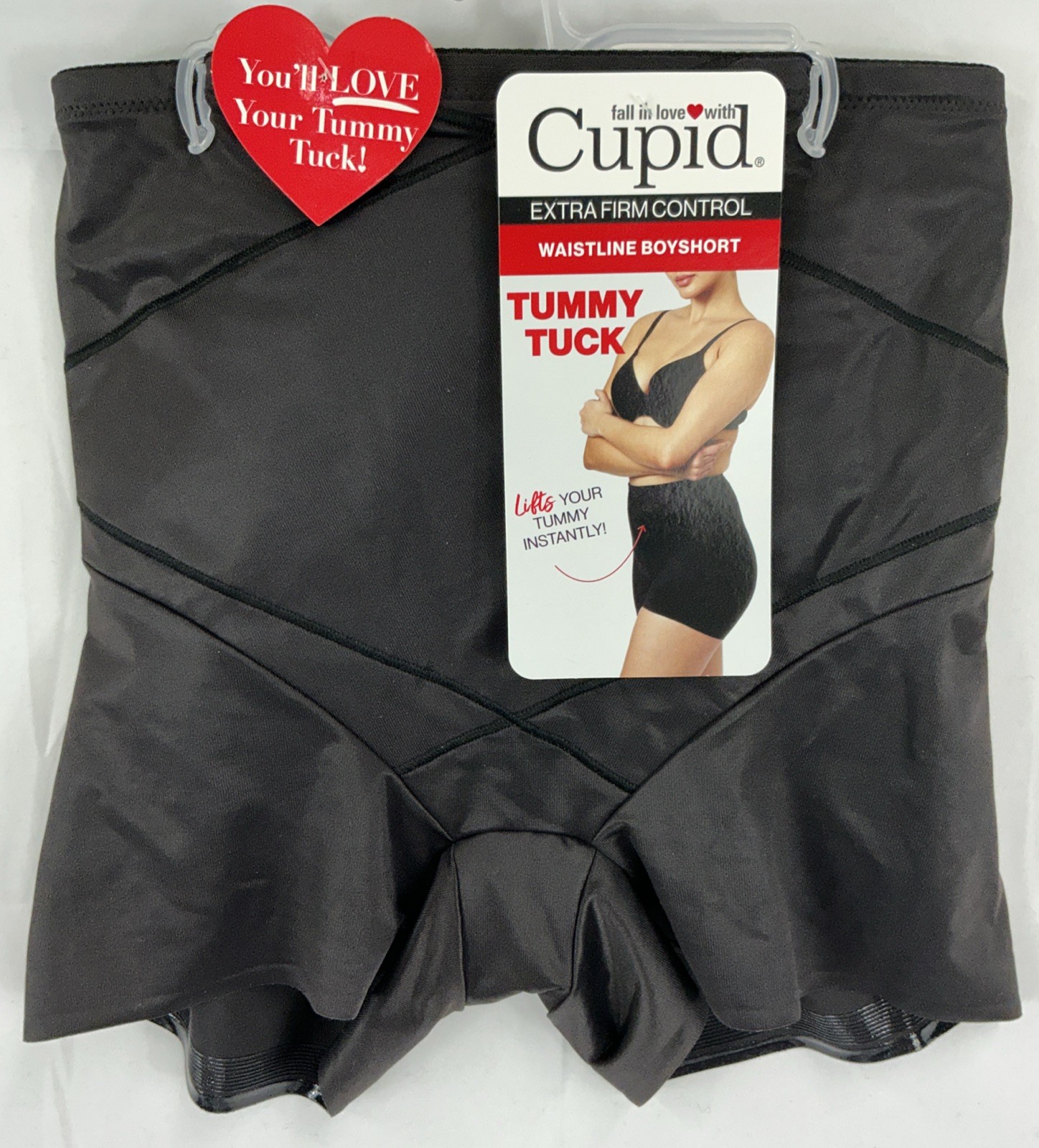 Cupid Waistline XL Boy Short Black Shapewear Extra Firm Control Tummy Tuck NWT