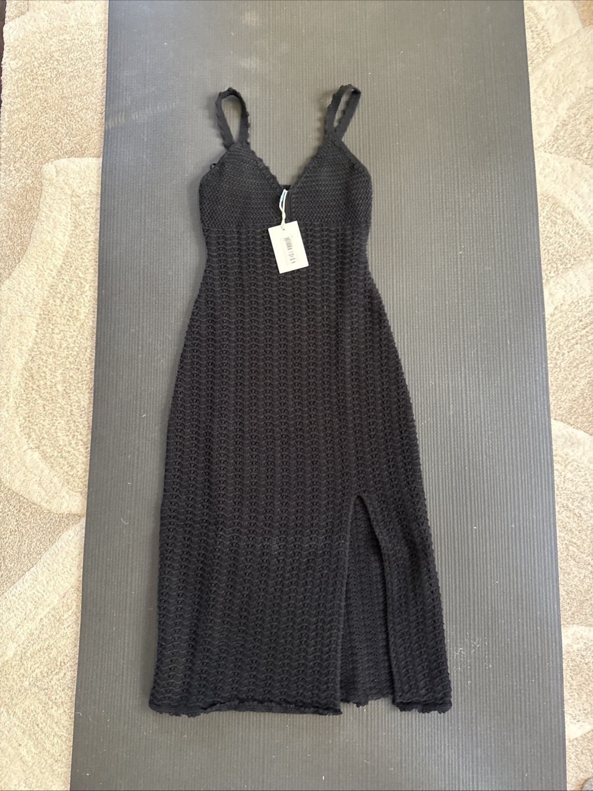 aritzia little moon Evie Midi Dress Black Xxs Nwt$148