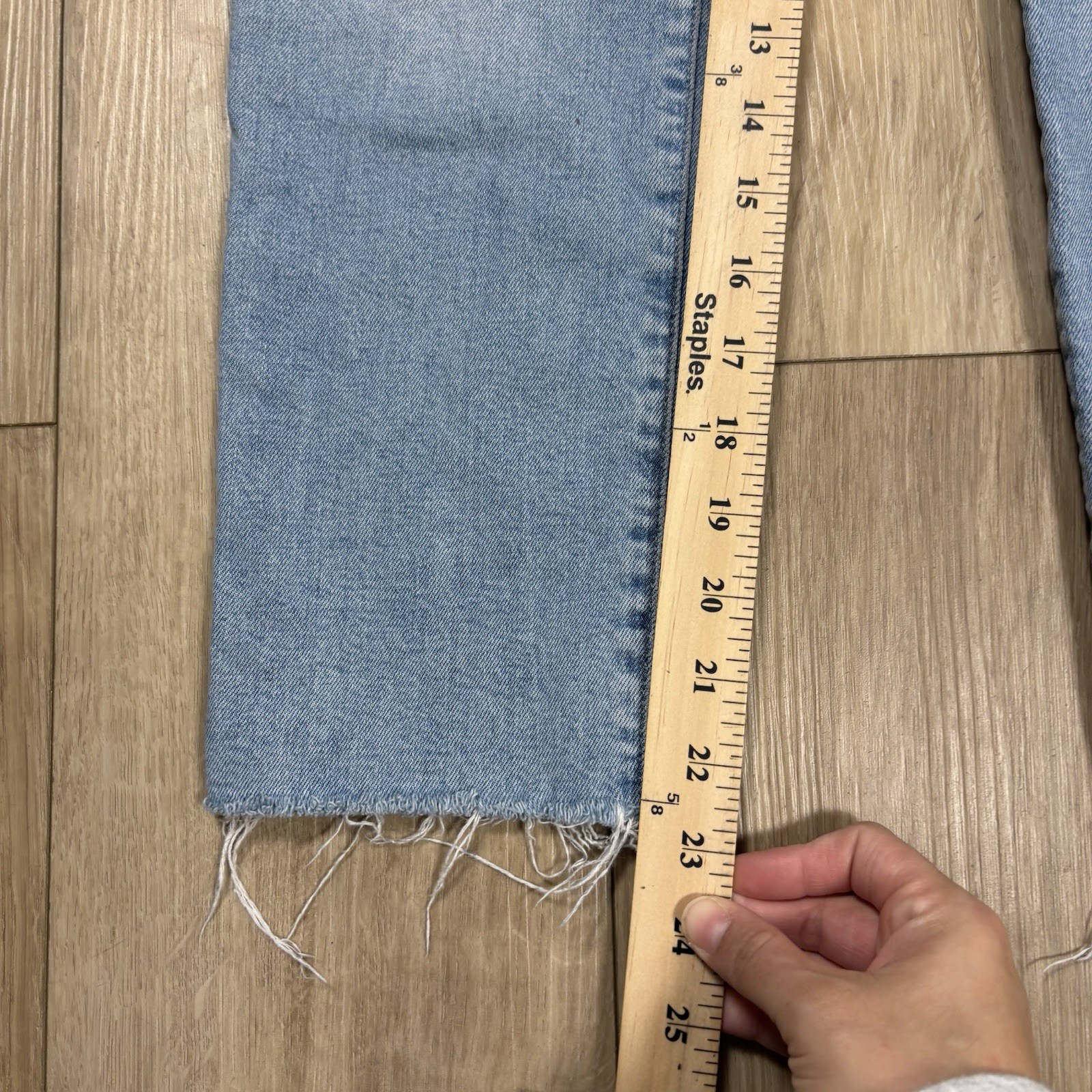 Madewell The Perfect Vintage Cropped Jeans Womens 25P Blue Light Wash High Rise